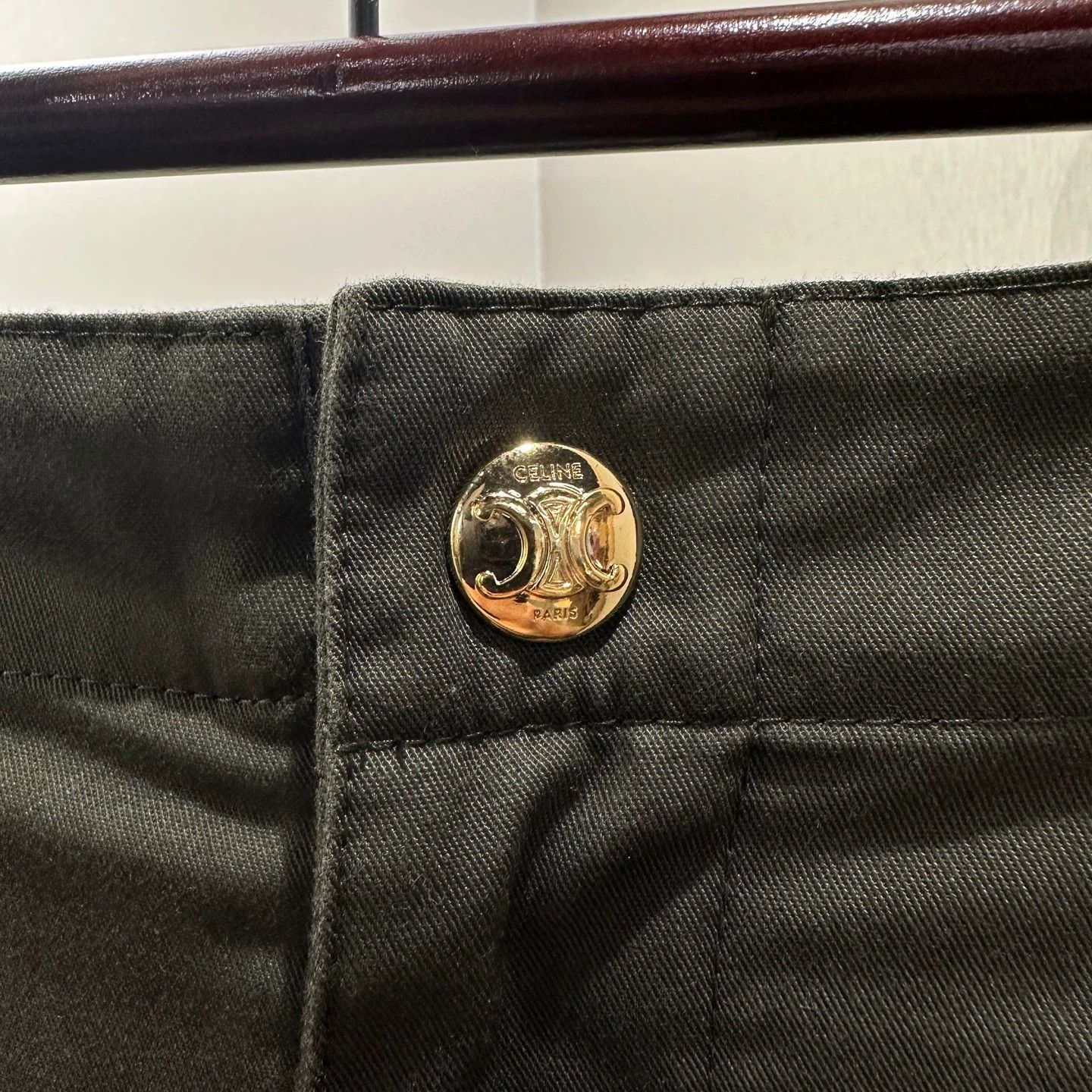 Celine Celine may431 military green gold 40 cotton cargo Size 27" / US 4 / IT 40 - 6 Thumbnail