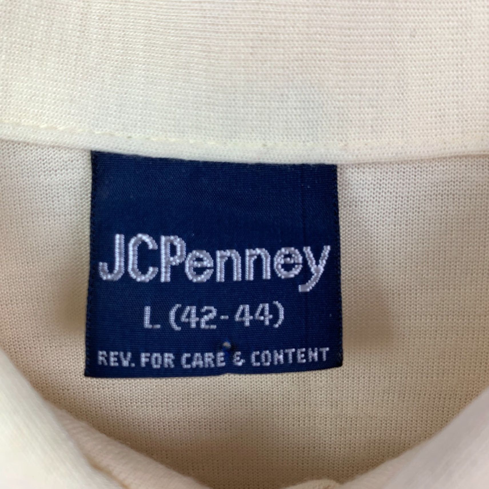 JCPenney VINTAGE 90s JcPenney Dacron Preppy Polo Shirt Yellow Large 42-44 | Men Shirt Polo Short Sleeve Button-Down Casual Golf All Seasons Size US L / EU 52-54 / 3 - 4 Thumbnail