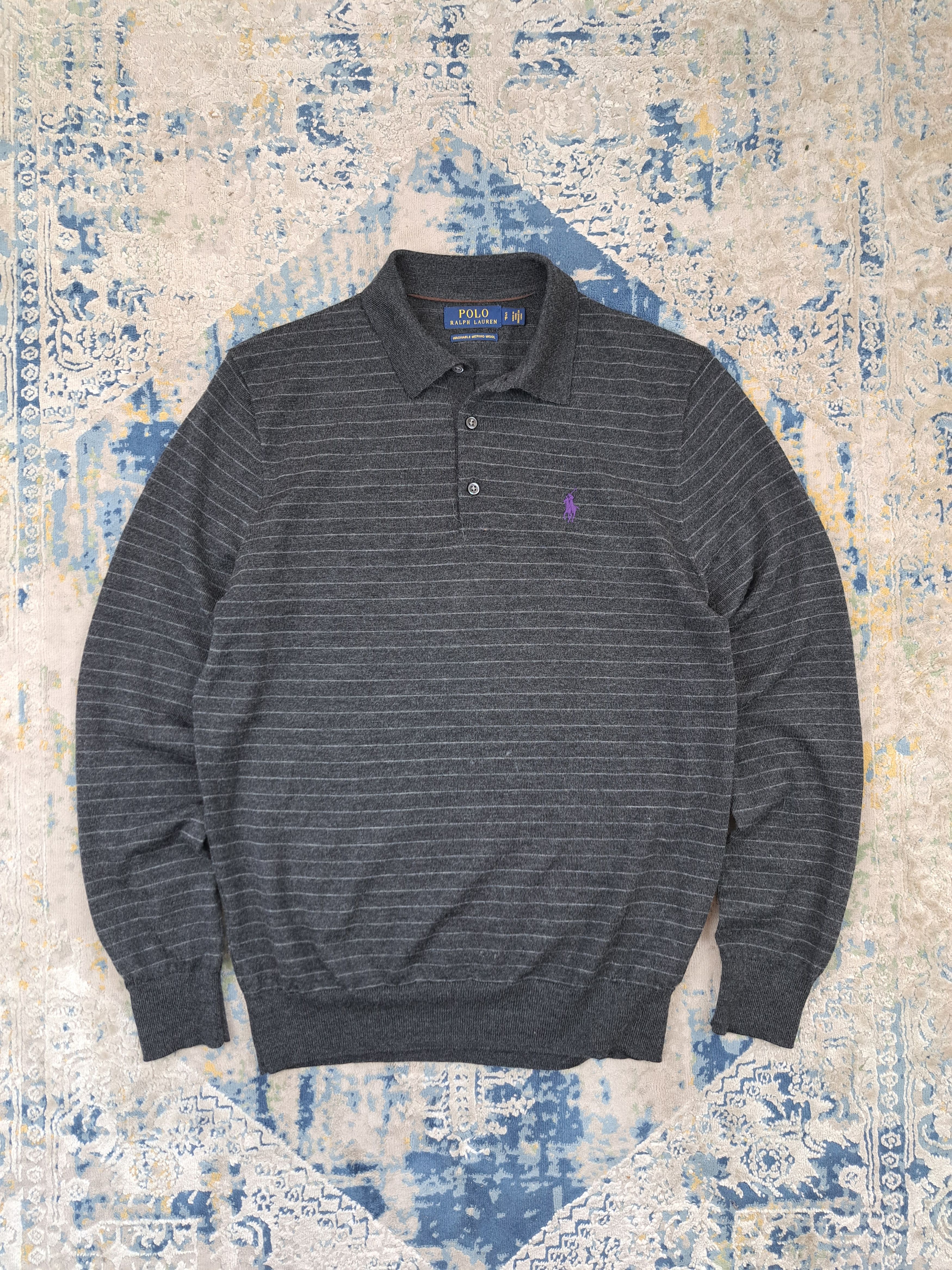 Polo Ralph Lauren Ralph Lauren Merino Wool Quarter Button Up Polo Sweater Size US S / EU 44-46 / 1 - 1 Thumbnail