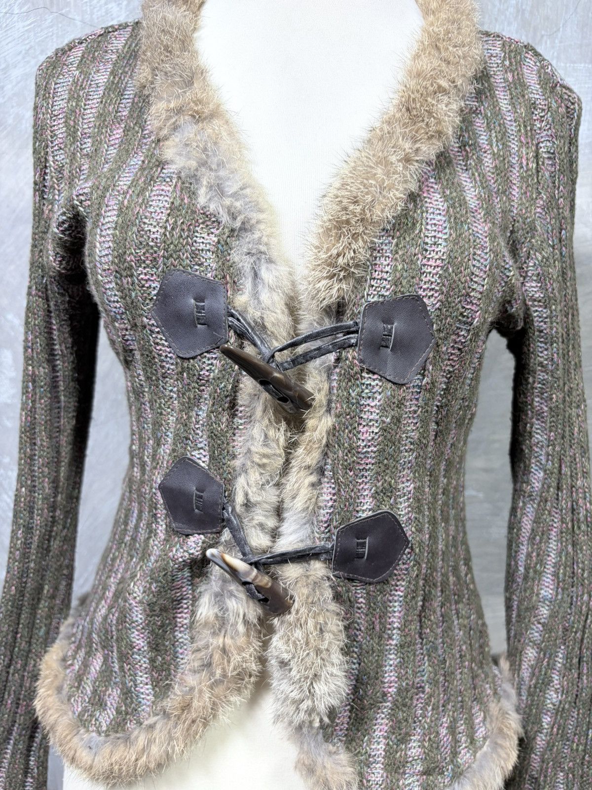 Le Grande Bleu (L.G.B.) Y2K Women Japanese Fur Knitwear Tops Size M / US 6-8 / IT 42-44 - 4 Thumbnail