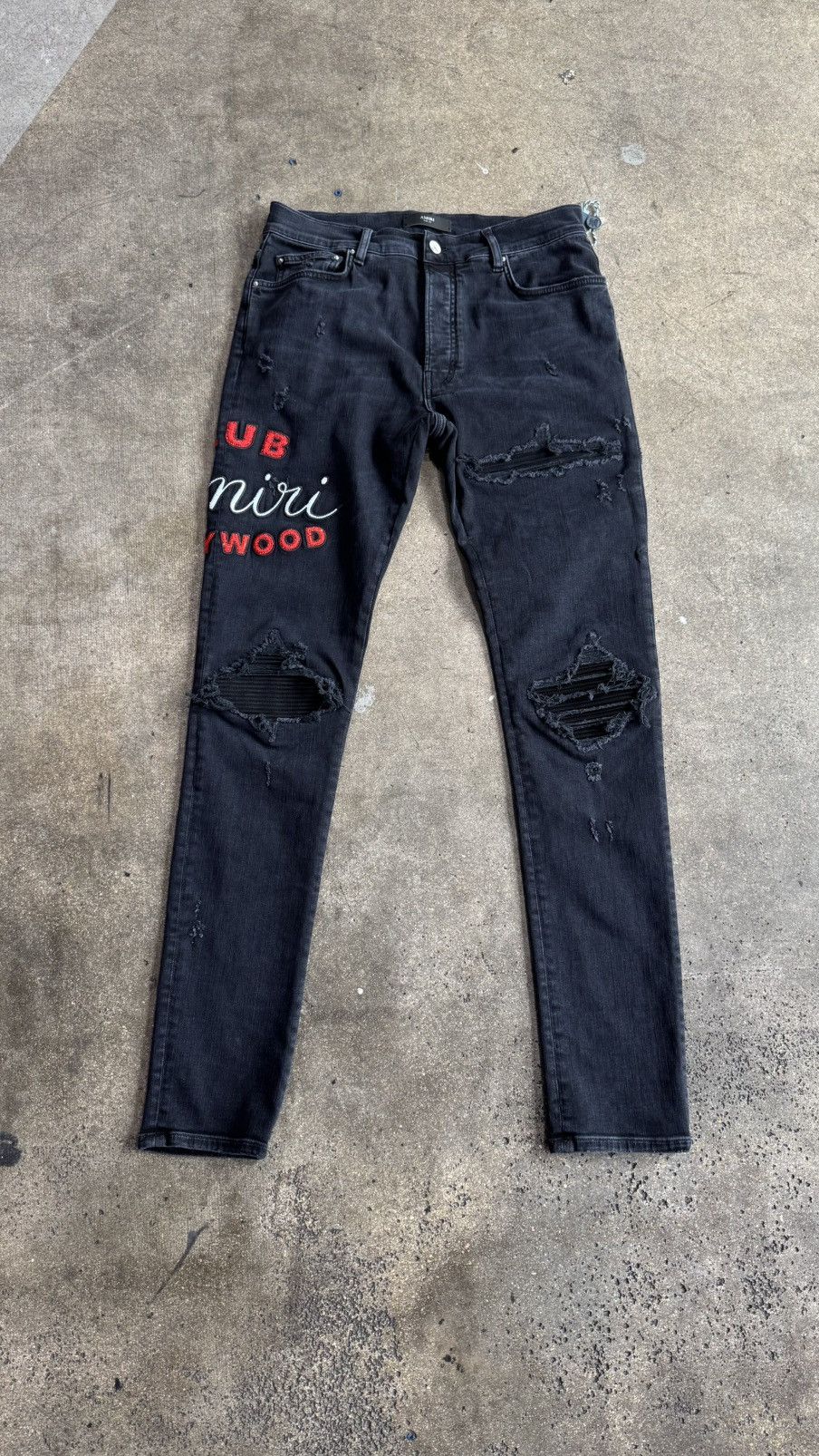 Amiri AMIRI CLUB MX1 JEANS DUSK BLACK Size US 33 - 1 Thumbnail