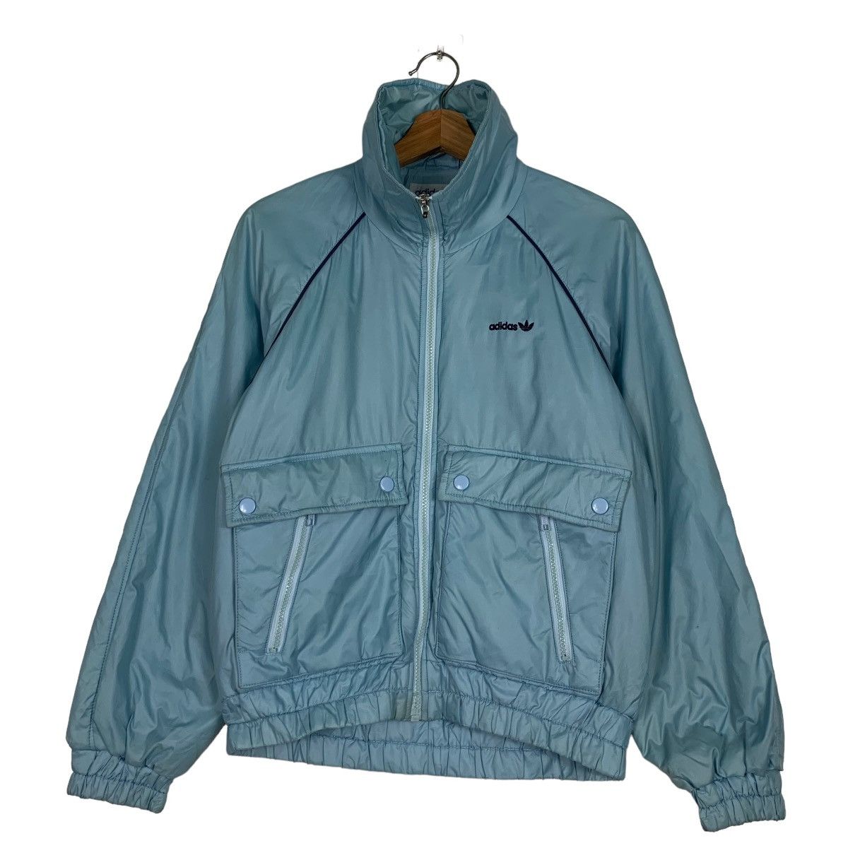 Adidas 90's ADIDAS Trefoil Embroidery Small Logo Jacket #0050-C3 Size US S / EU 44-46 / 1 - 1 Thumbnail