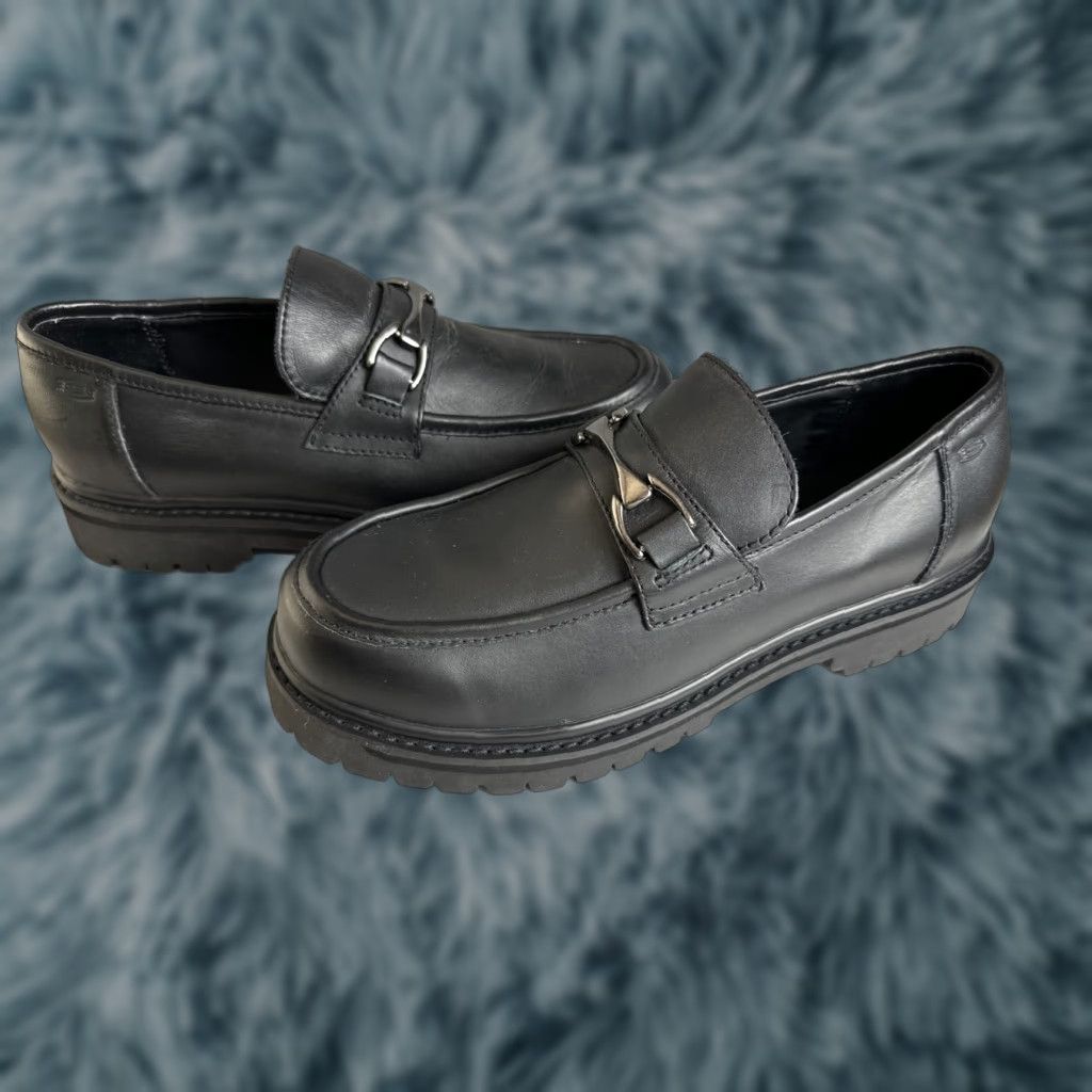 SKECHERS Skechers Y2K Chunky Loafer Boots Slip On Black Leather Mens Sz 10 New No Box Size US 10 / EU 43 - 1 Thumbnail