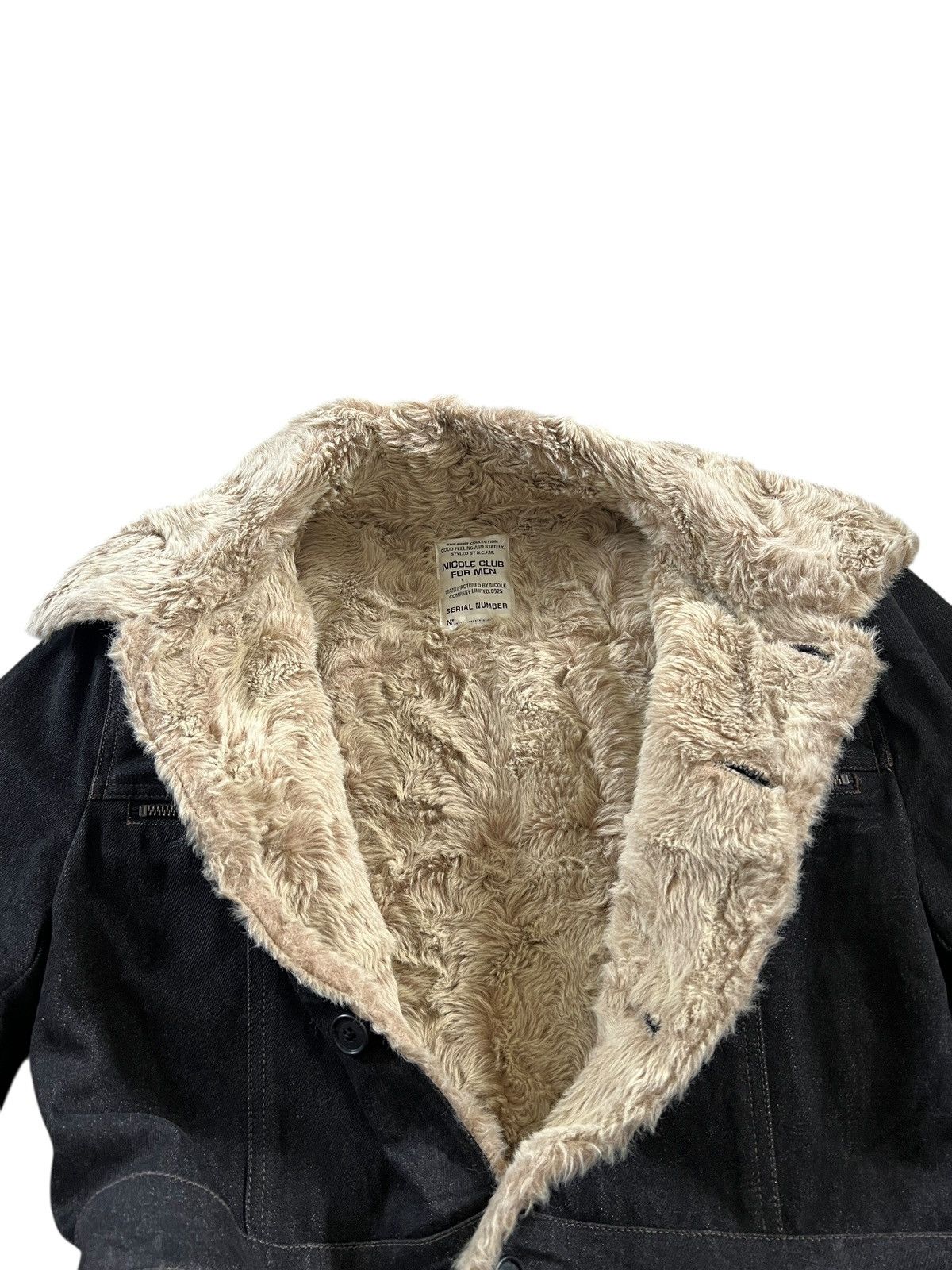 Japanese Brand 1990s Nicole Club For Men Fur Denim Chore Jacket Size US L / EU 52-54 / 3 - 10 Thumbnail