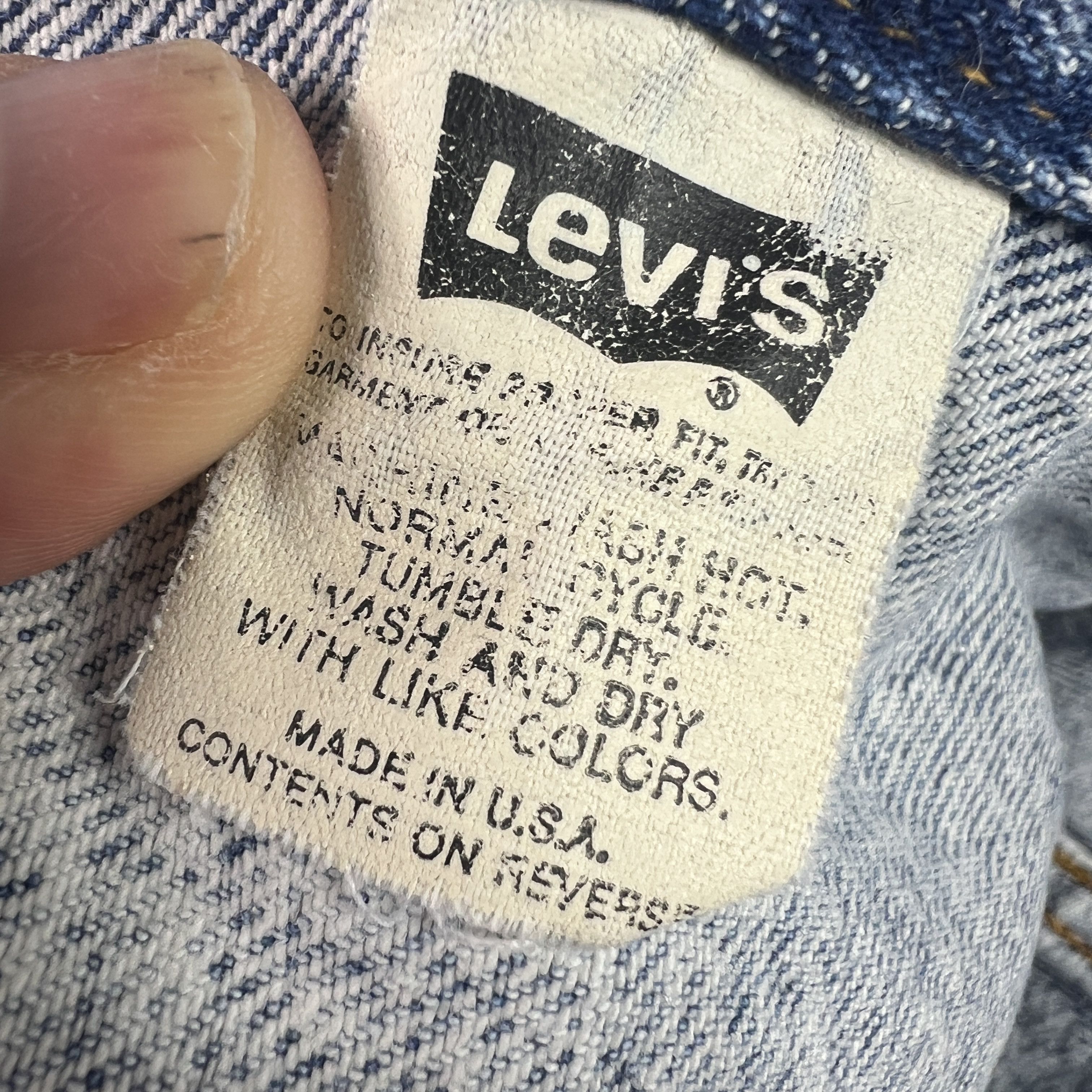 Levi's VTG Levi's Big Jean Jacket Faded Acid Wash Trucker USA Made Size L / US 10 / IT 46 - 9 Thumbnail