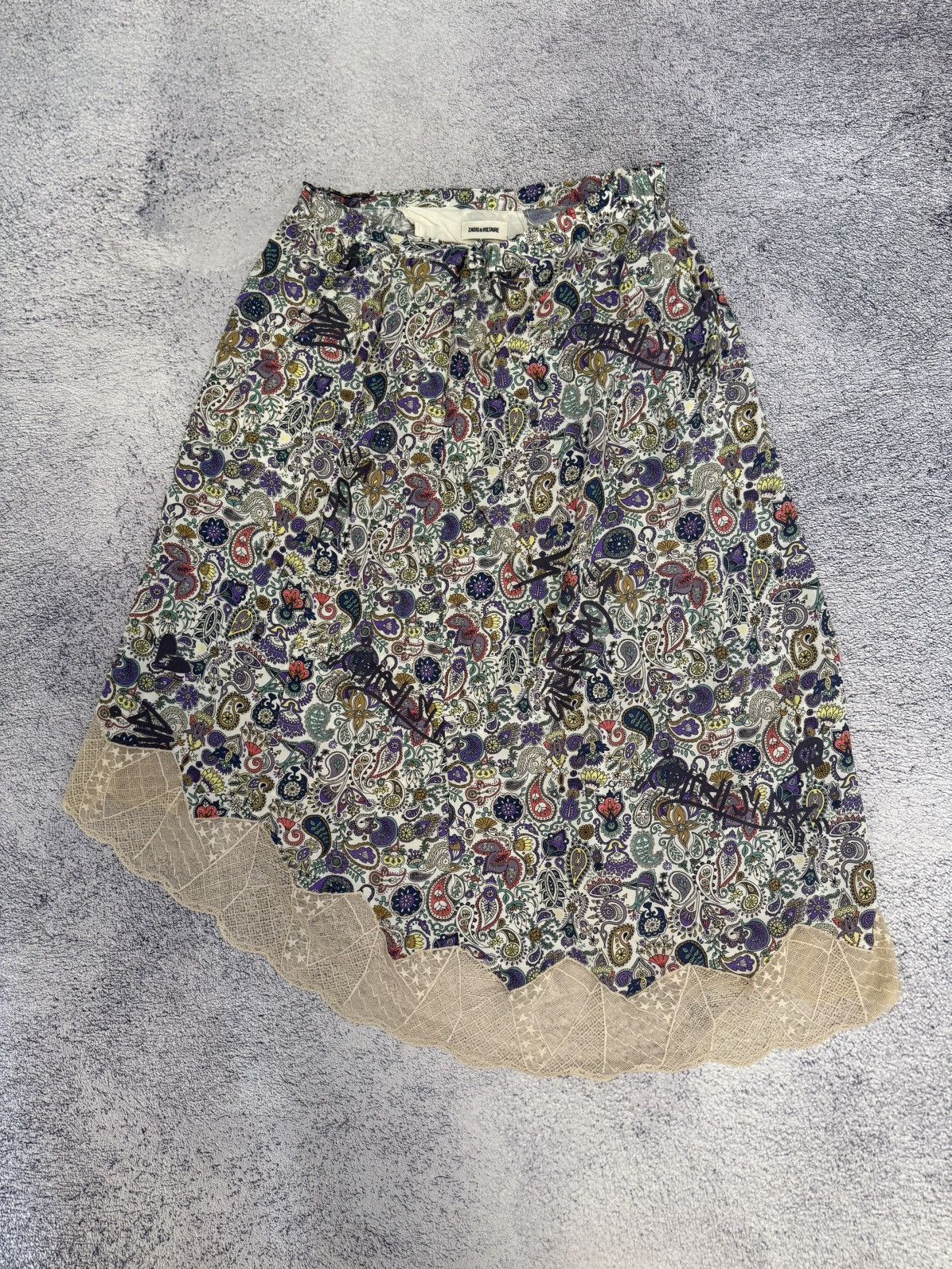 Zadig & Voltaire Zadig & Voltaire Joslin Mandala Skirt Lace Paisley Boho M- L Size 30" / US 8 / IT 44 - 2 Thumbnail