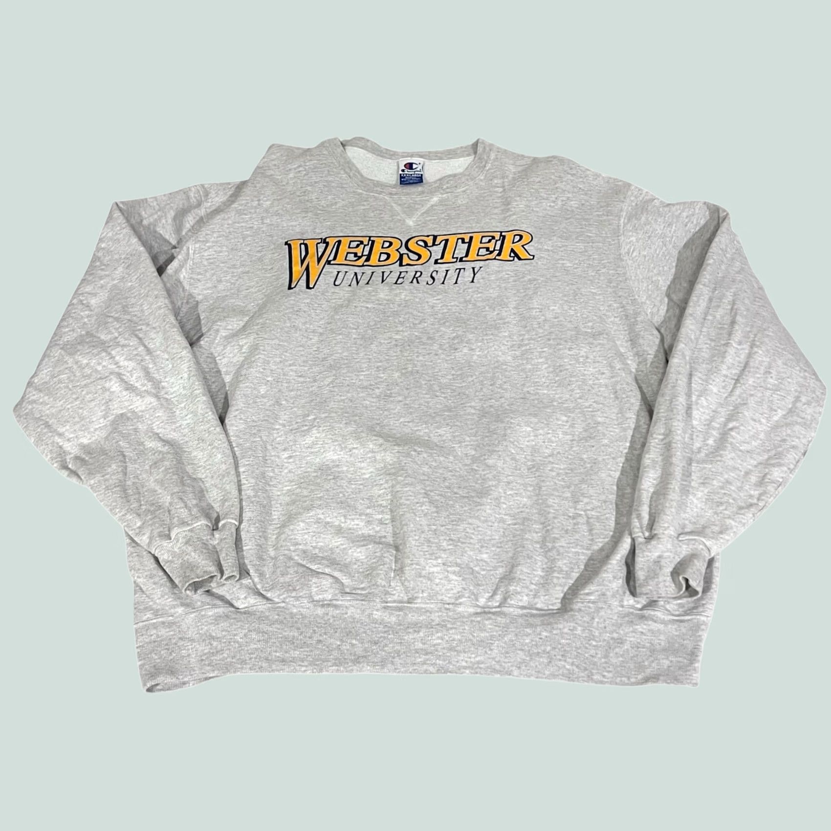 Champion VINTAGE Champion Webster University Crewneck Sweatshirt Gray 3XL XXXL Unisex Adults Crew Neck Sweatshirt 90s College University Mens Womens Boys Girls Size US XXL / EU 58 / 5 - 1 Thumbnail