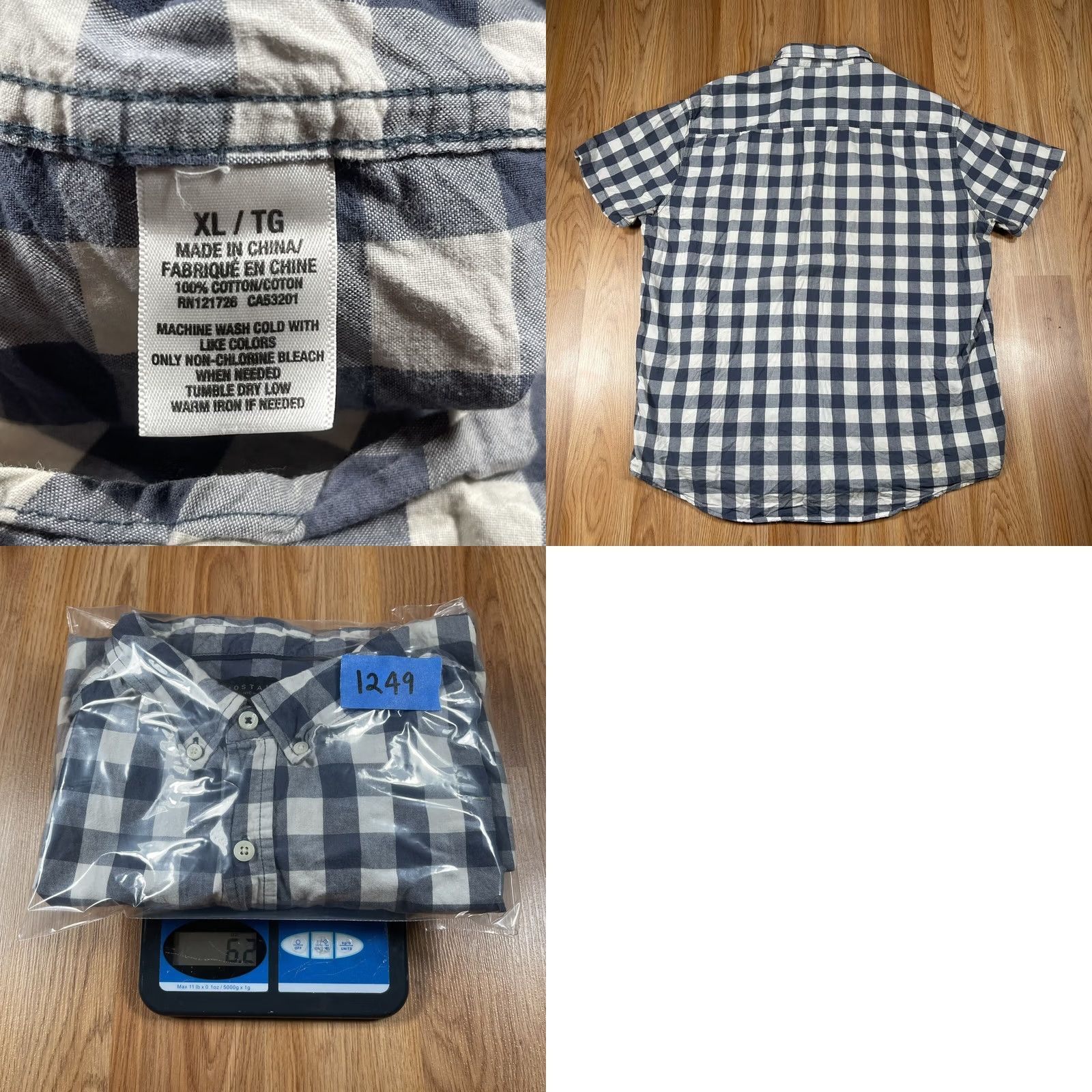 Aeropostale Aeropostale Shirt Mens XL Button Down Short Sleeve Multicolor Plaid Check Casual Size US XL / EU 56 / 4 - 8 Thumbnail