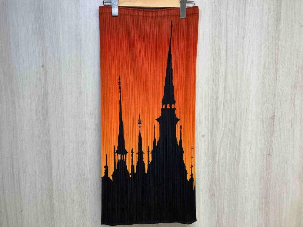 issey miyake Sunset Castle pleated skirt