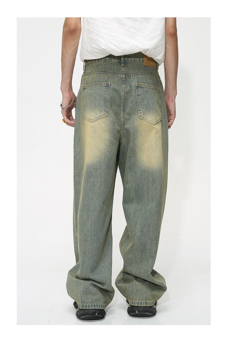 Japanese Brand Simple basic straight loose distressed jeans Size US 32 / EU 48 - 6 Thumbnail
