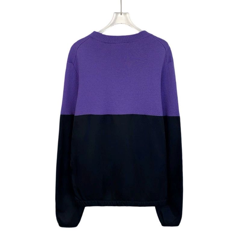 Dior Dior Color-blocked letter inlaid wool round-neck long-sleev Size US XL / EU 56 / 4 - 2 Thumbnail