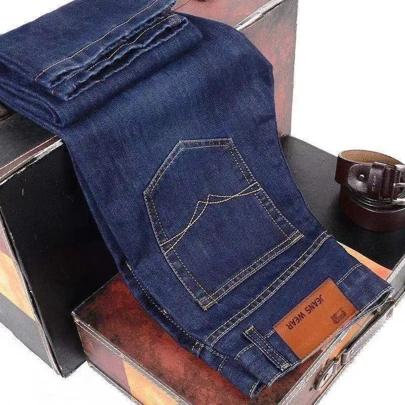 The Unbranded Brand New Business Men's Jeans Casual Straight Stretch Size US 34 / EU 50 - 6 Thumbnail