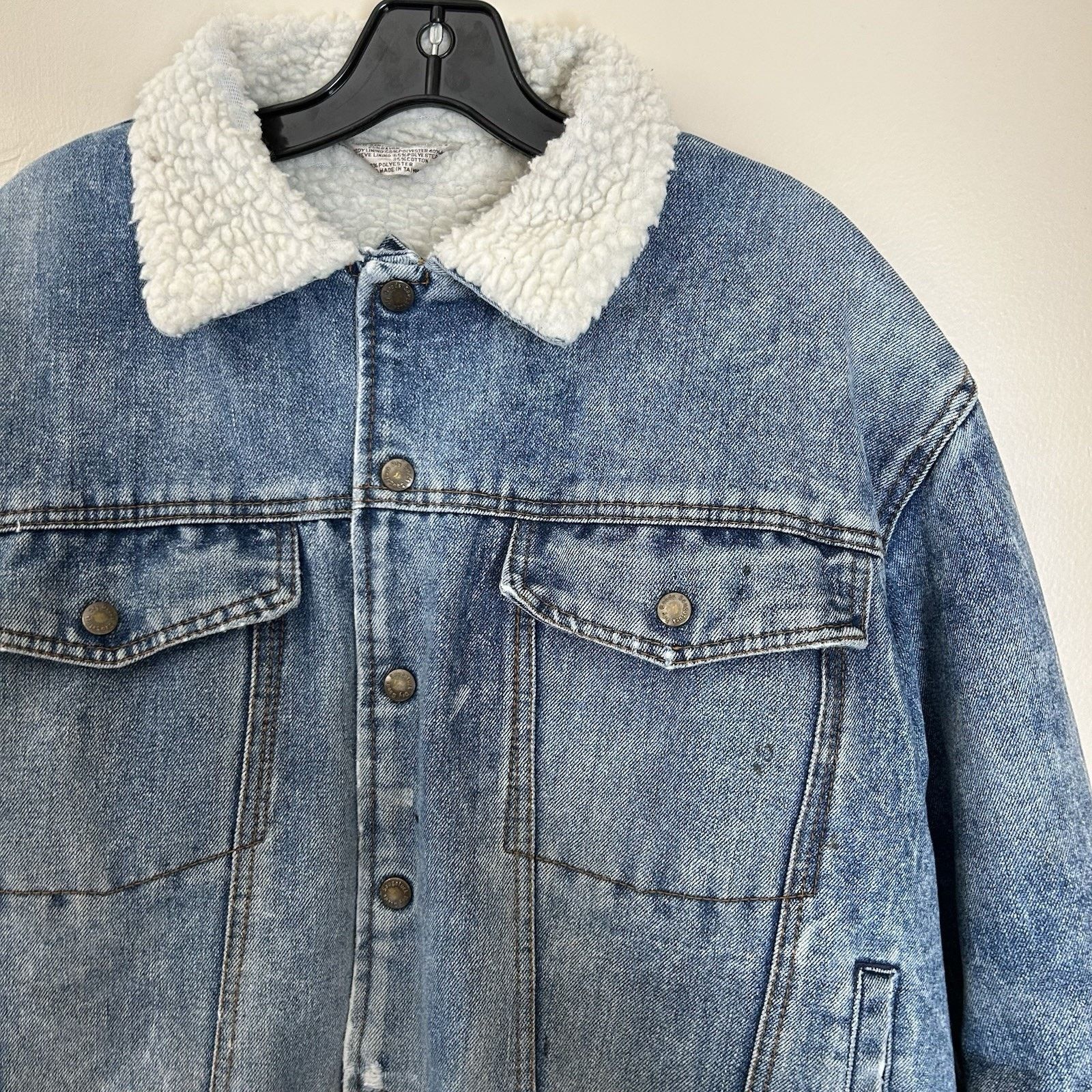 Other VTG Saugatuck Drygood Denim Sherpa Trucker Jacket Sz L 42/44 Size US L / EU 52-54 / 3 - 10 Thumbnail