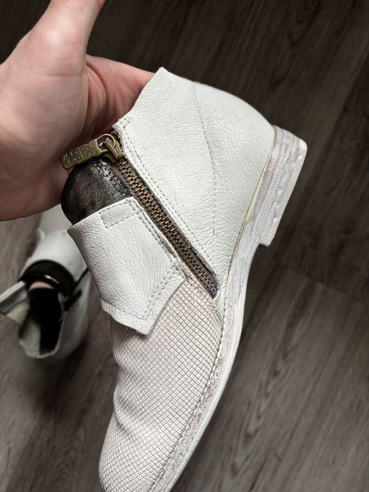 A.S.98 A.S.98 Airstep White Leather Zip Buckle Booties – US 6.5 Size US 6.5 / IT 36.5 - 20 Thumbnail