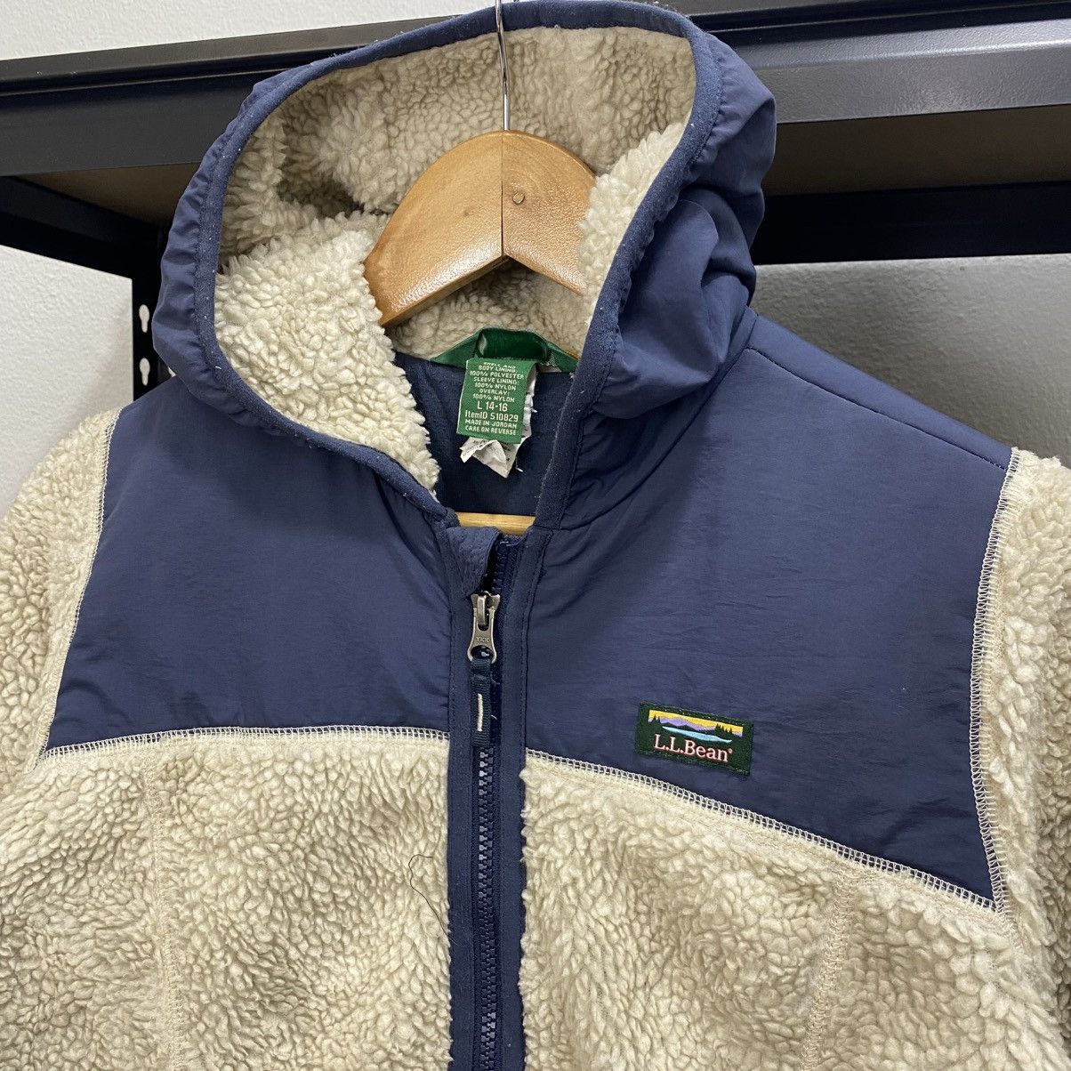 L.L. Bean × Vintage Vintage LL Bean Hoodie Fleece Kids Size Size US S / EU 44-46 / 1 - 5 Thumbnail