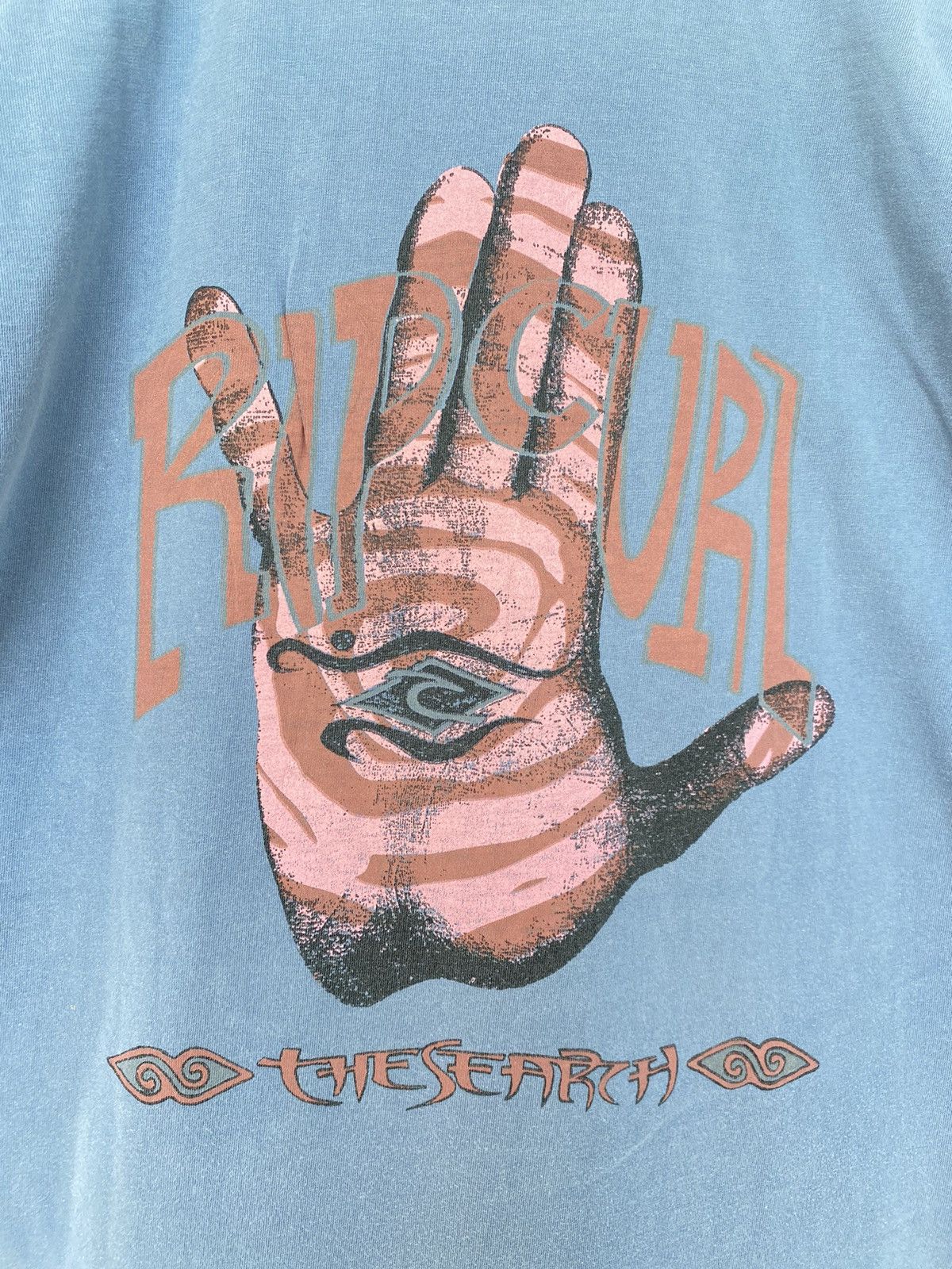 Vintage Vintage 90s Rare Ripcurl Surf Hand Print Mullet Style Tee Size US M / EU 48-50 / 2 - 5 Thumbnail