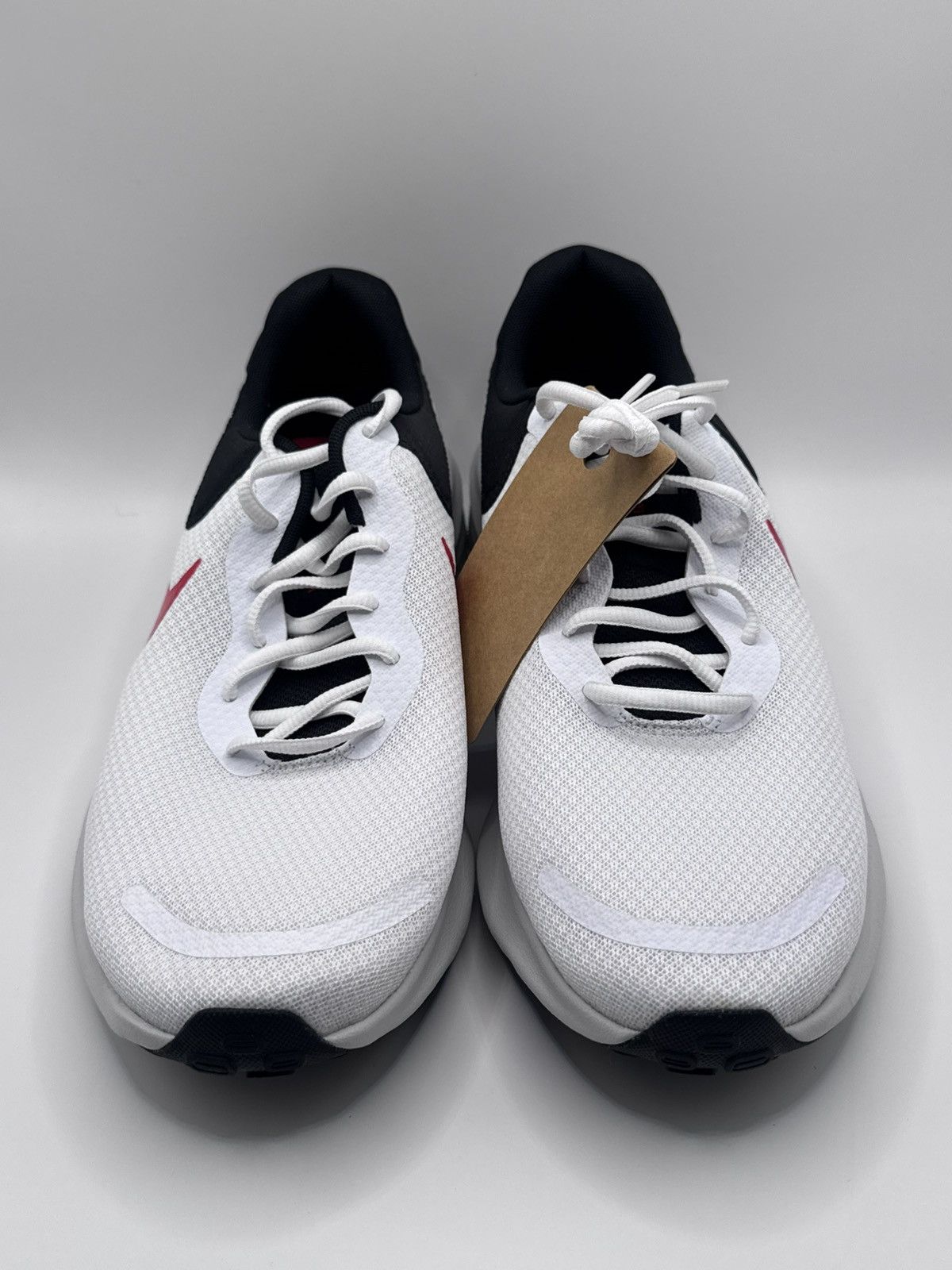 Nike Nike Revolution 7 White Fire Red Black FB2207-102 Mens 12 Size US 12 / EU 45 - 2 Thumbnail