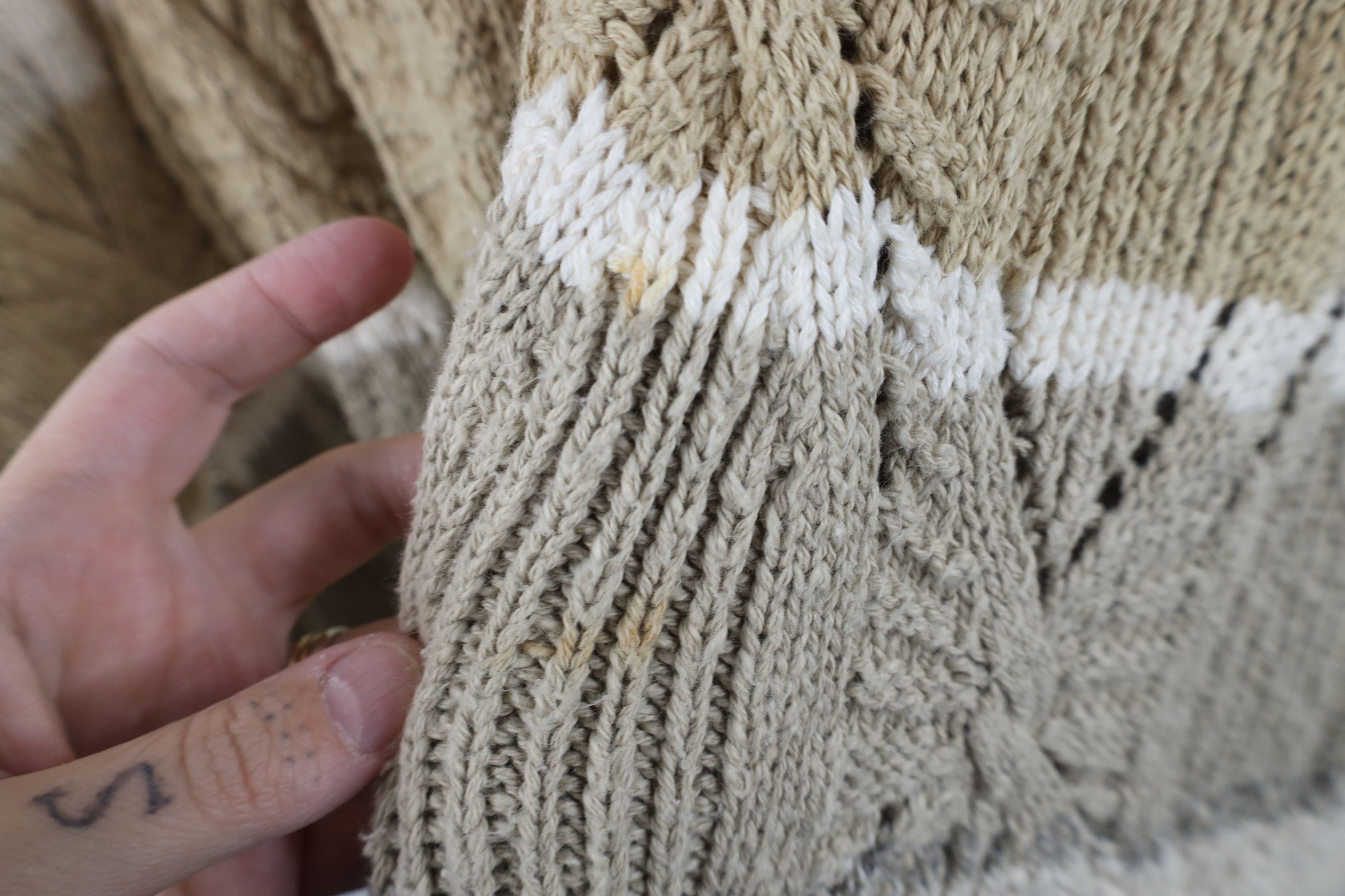 Vintage Vintage 90s Streetwear Baggy Chunky Cable Knit Sweater USA Size US XL / EU 56 / 4 - 5 Thumbnail
