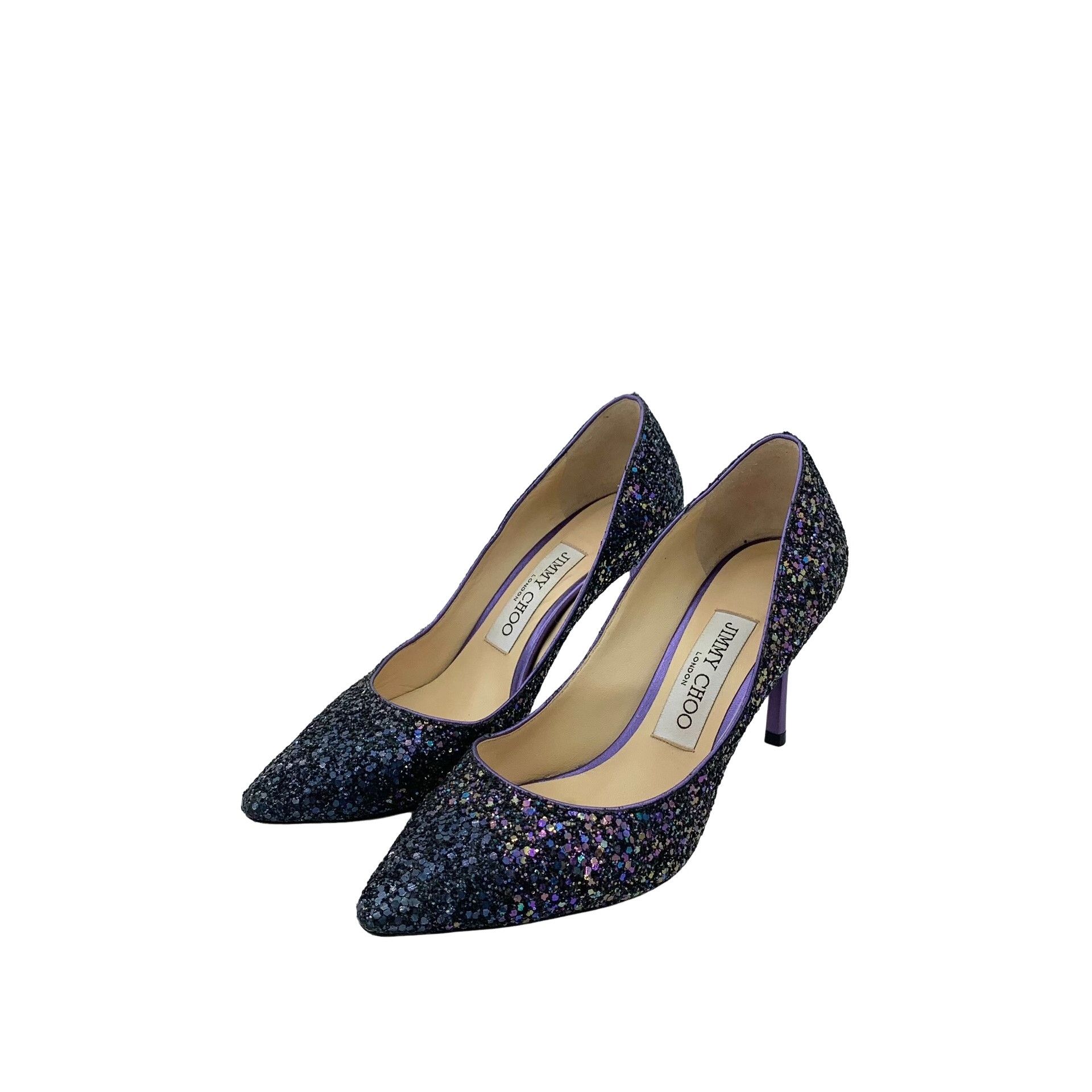 Jimmy Choo Jimmy Choo Multi Glitter Pointed Toe Heels 35.5 Size US 5.5 / IT 35.5 - 1 Thumbnail