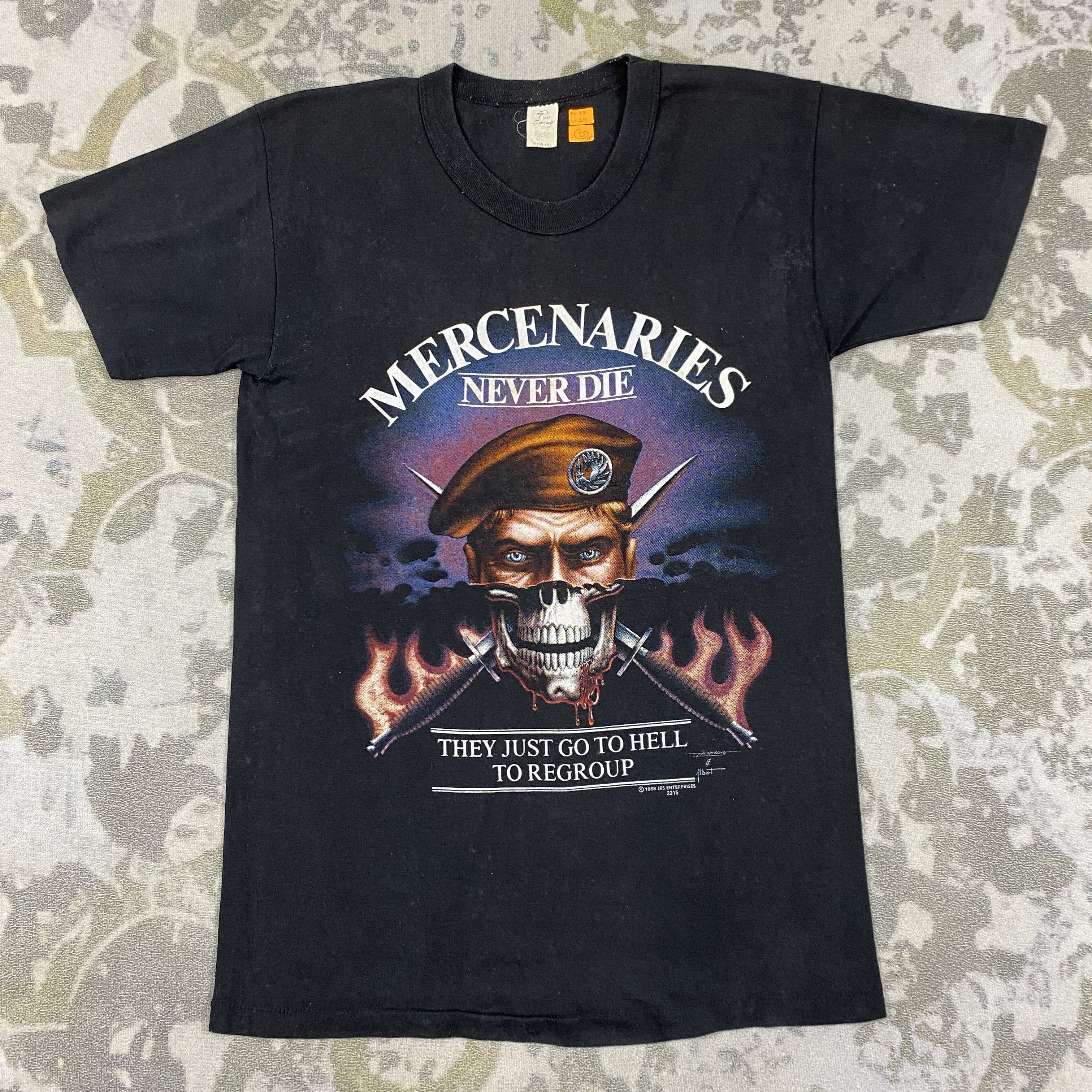 Vintage 80s Mercenaries Never Die Tee -D004
