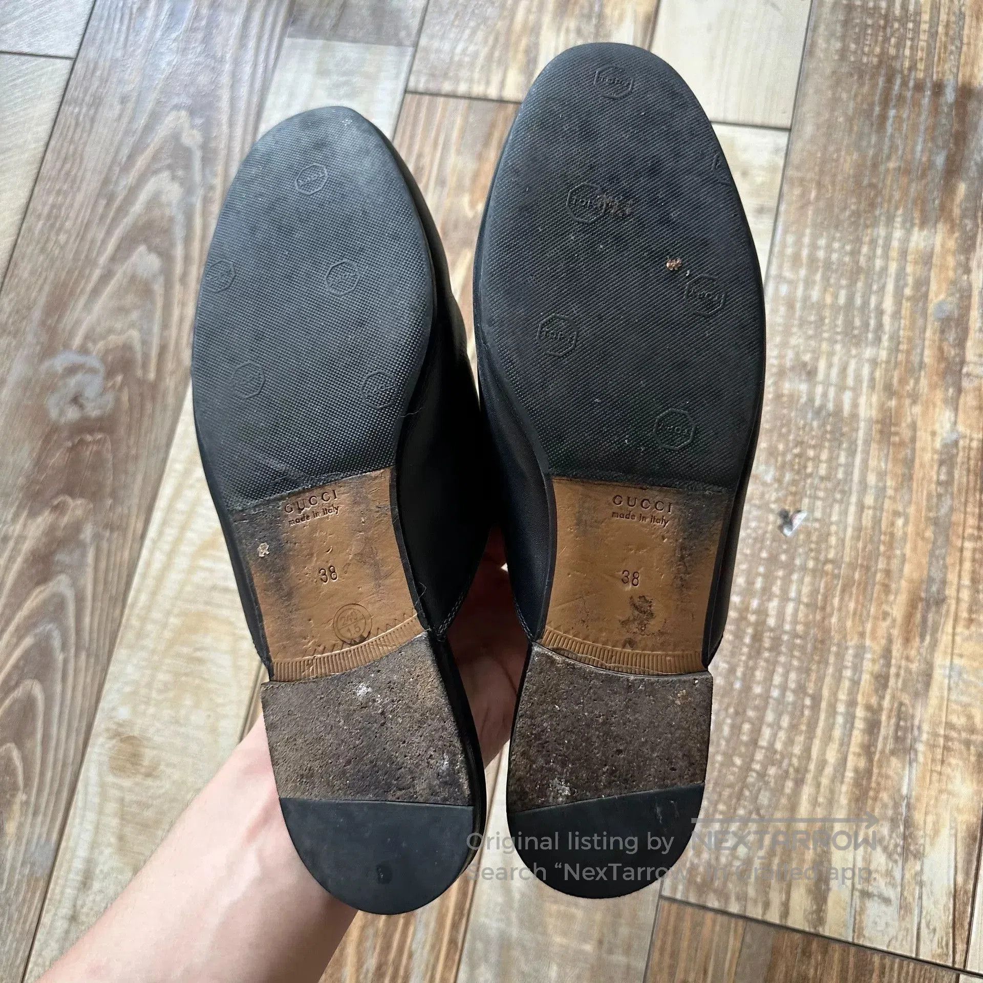Gucci GUCCI Princetown Leather Slippers. Size US 7 / IT 37 - 5 Thumbnail