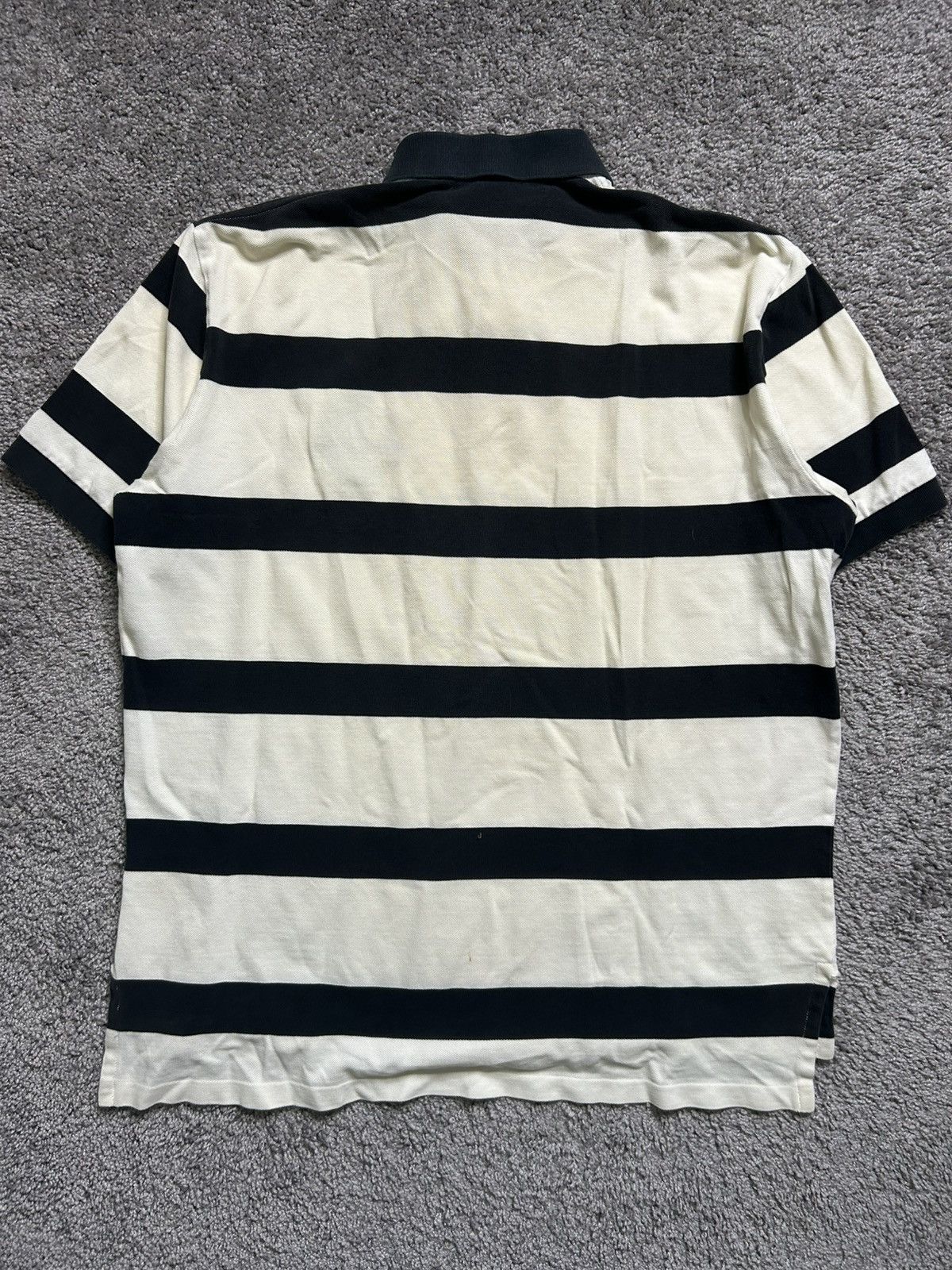Polo Ralph Lauren Vintage 80s Polo Ralph Lauren Striped Polo Logo Black White Size US L / EU 52-54 / 3 - 9 Thumbnail