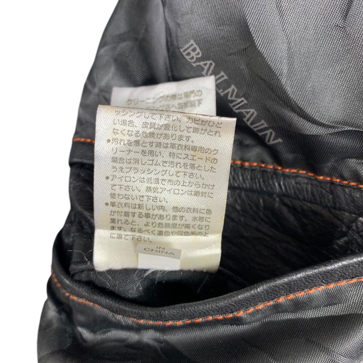 Balmain BALMAIN Paris Luxury Fashion Designer Leather Bomber Jacket Size US XL / EU 56 / 4 - 10 Thumbnail