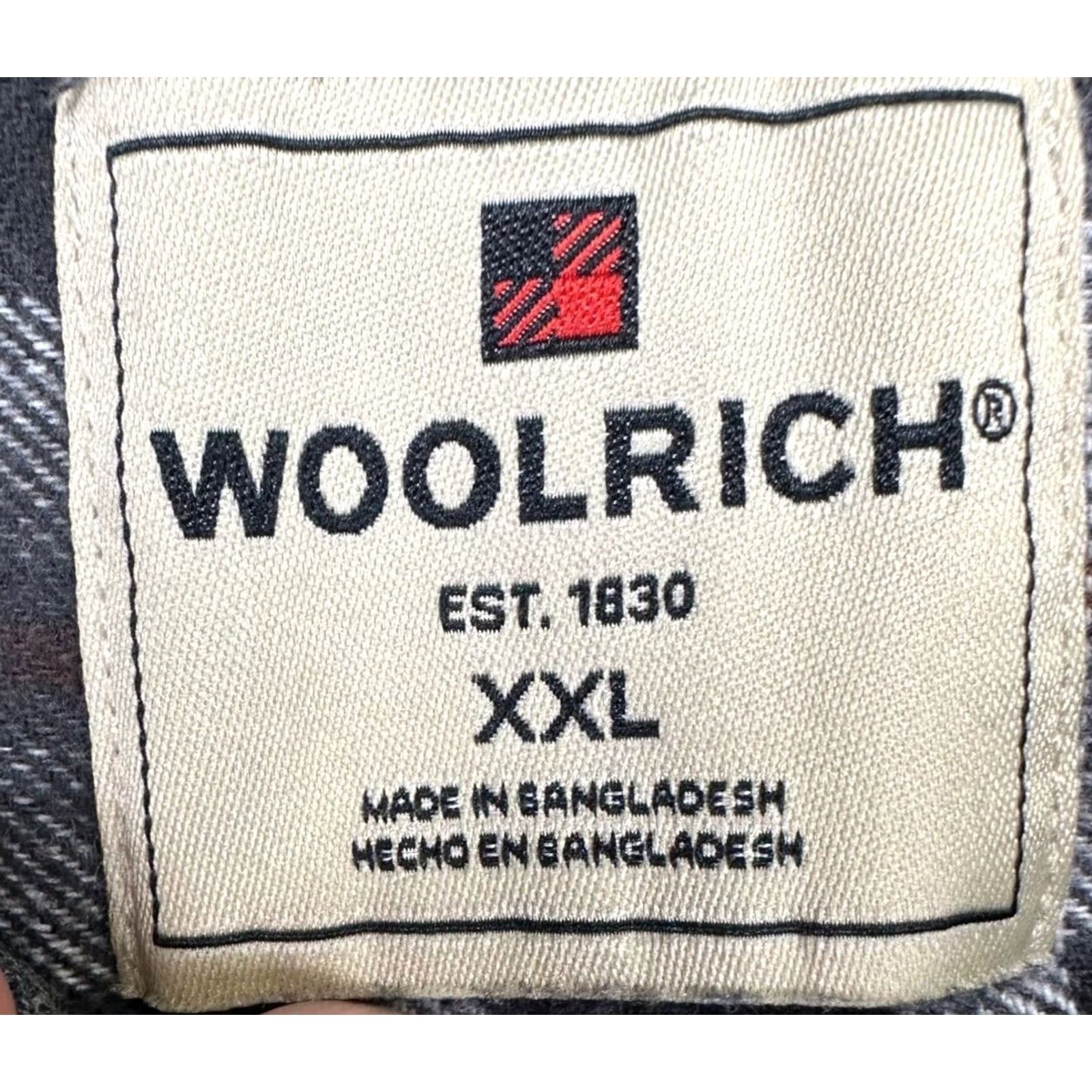 Vintage Woolrich Shirt Mens 2XL Gray Check Flannel 100% Cotton Button Up Long Sleeve Size US XXL / EU 58 / 5 - 5 Thumbnail