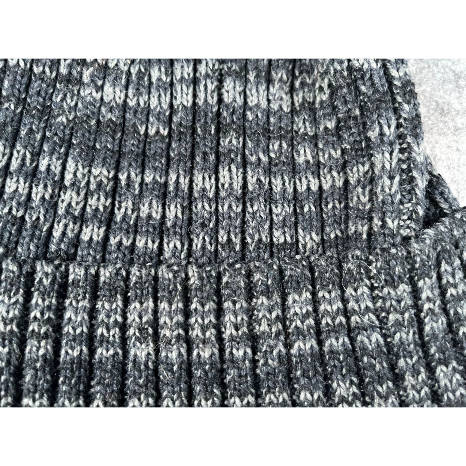Vintage Goodfellow & Co Beanie Toque Beanie Hat Adult One Size Black Gray White Knit 100% Polyester Size ONE SIZE - 2 Thumbnail