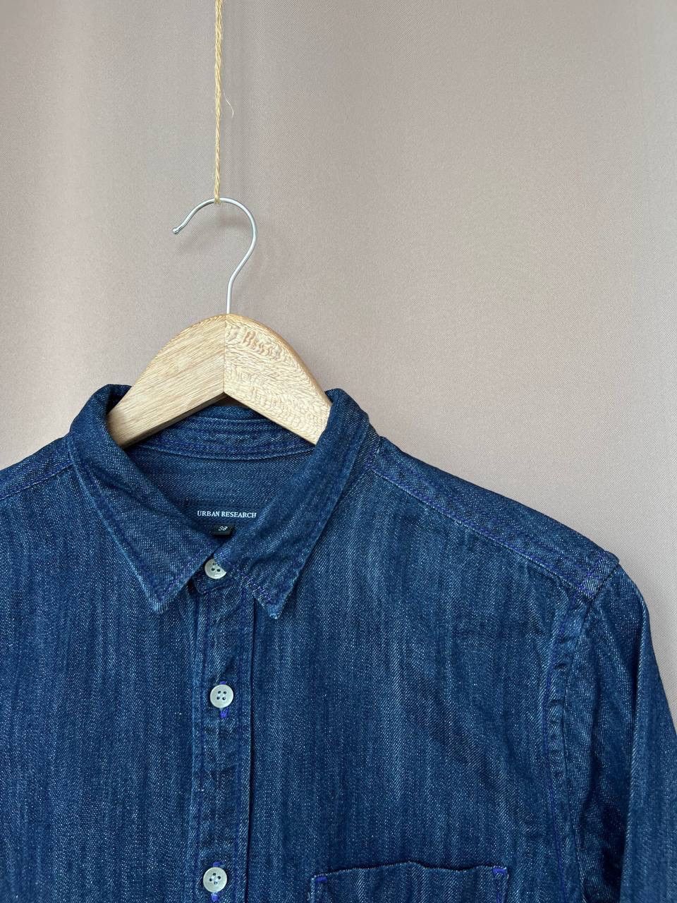 URBAN RESEARCH DOORS Urban Research Denim Button Shirt Mens Size 38 or S Japanese Size US S / EU 44-46 / 1 - 6 Thumbnail