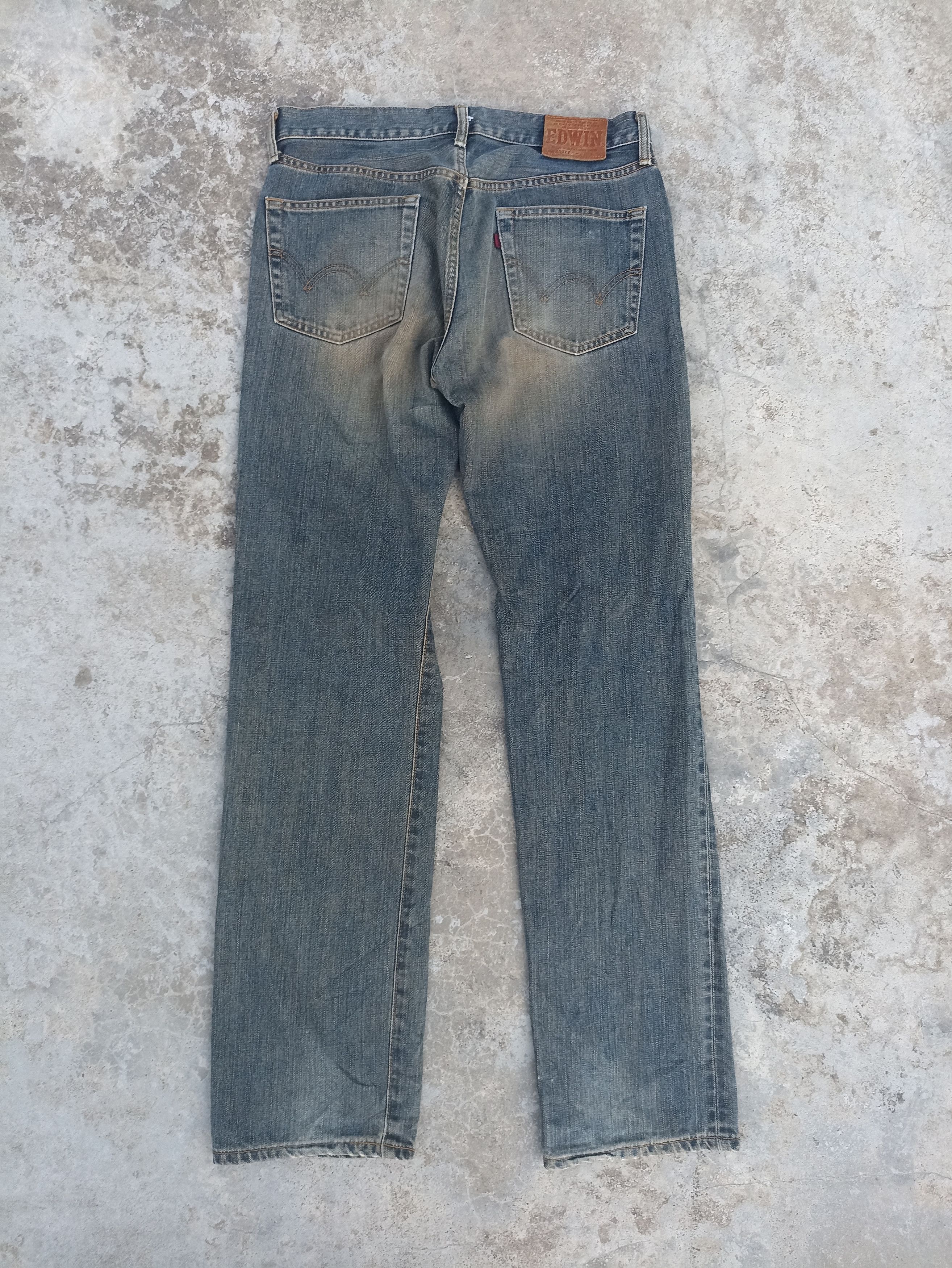 Beauty Beast Vintage Edwin jeans Edwin 503ZZ denim washed blue faded Size US 33 - 10 Thumbnail