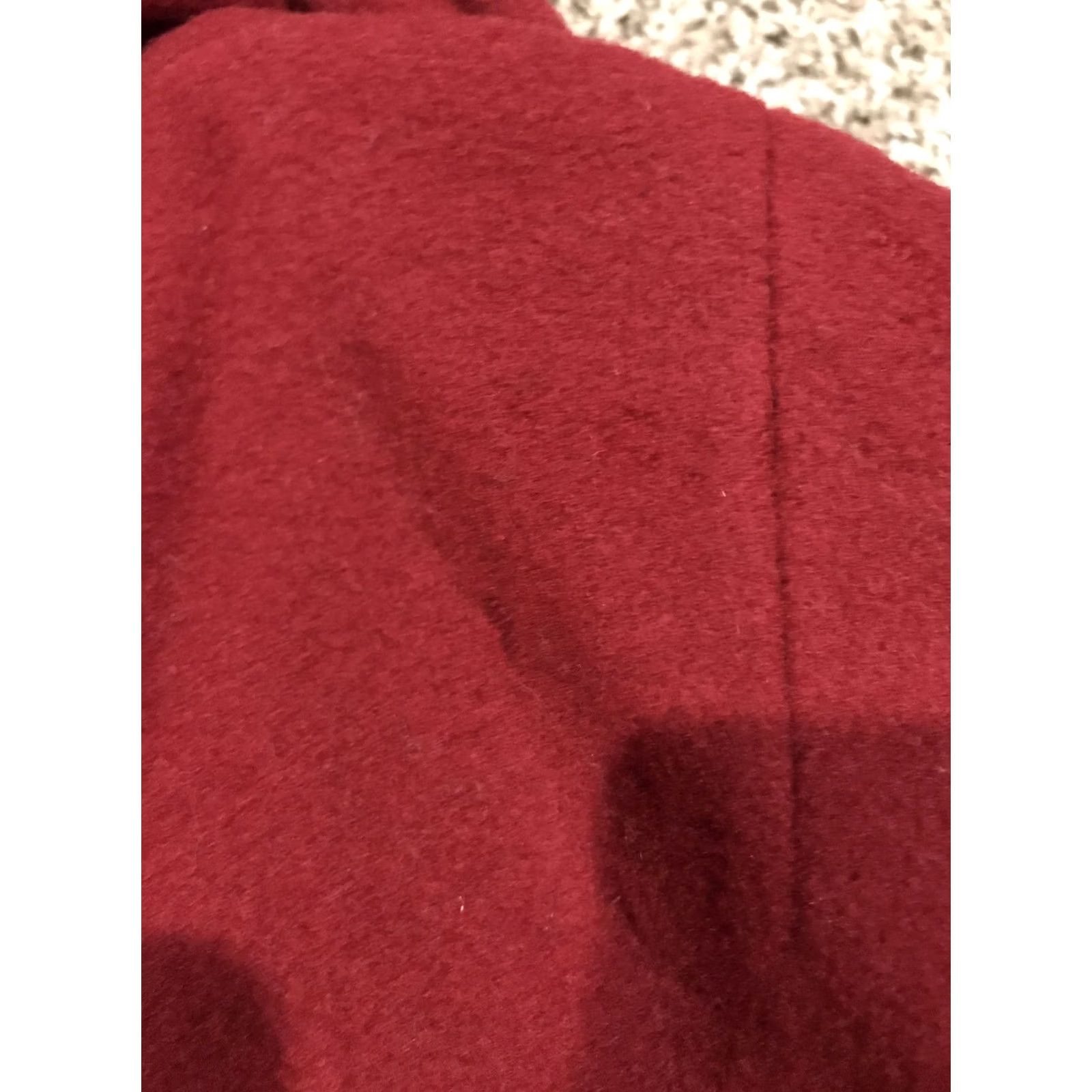 Anne Klein VINTAGE Anne Klein II Womens Red Wool Coat Size S Button Down Winter Pea Coat Lined Womens Size S / US 4 / IT 40 - 4 Thumbnail