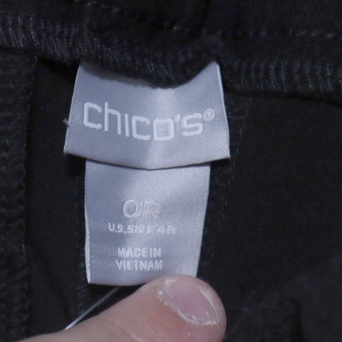 Vintage Chicos Stretch So Slimming Brigitte Slim Rayon Woven Career Pants Black Men's 4R Size 27" / US 4 / IT 40 - 5 Thumbnail