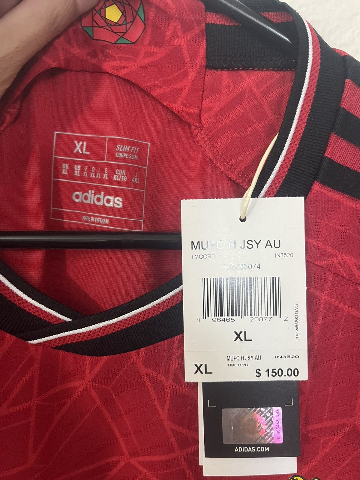Adidas Adidas Manchester United 2023/24 Authentic Soccer Jersey Size US XL / EU 56 / 4 - 3 Thumbnail