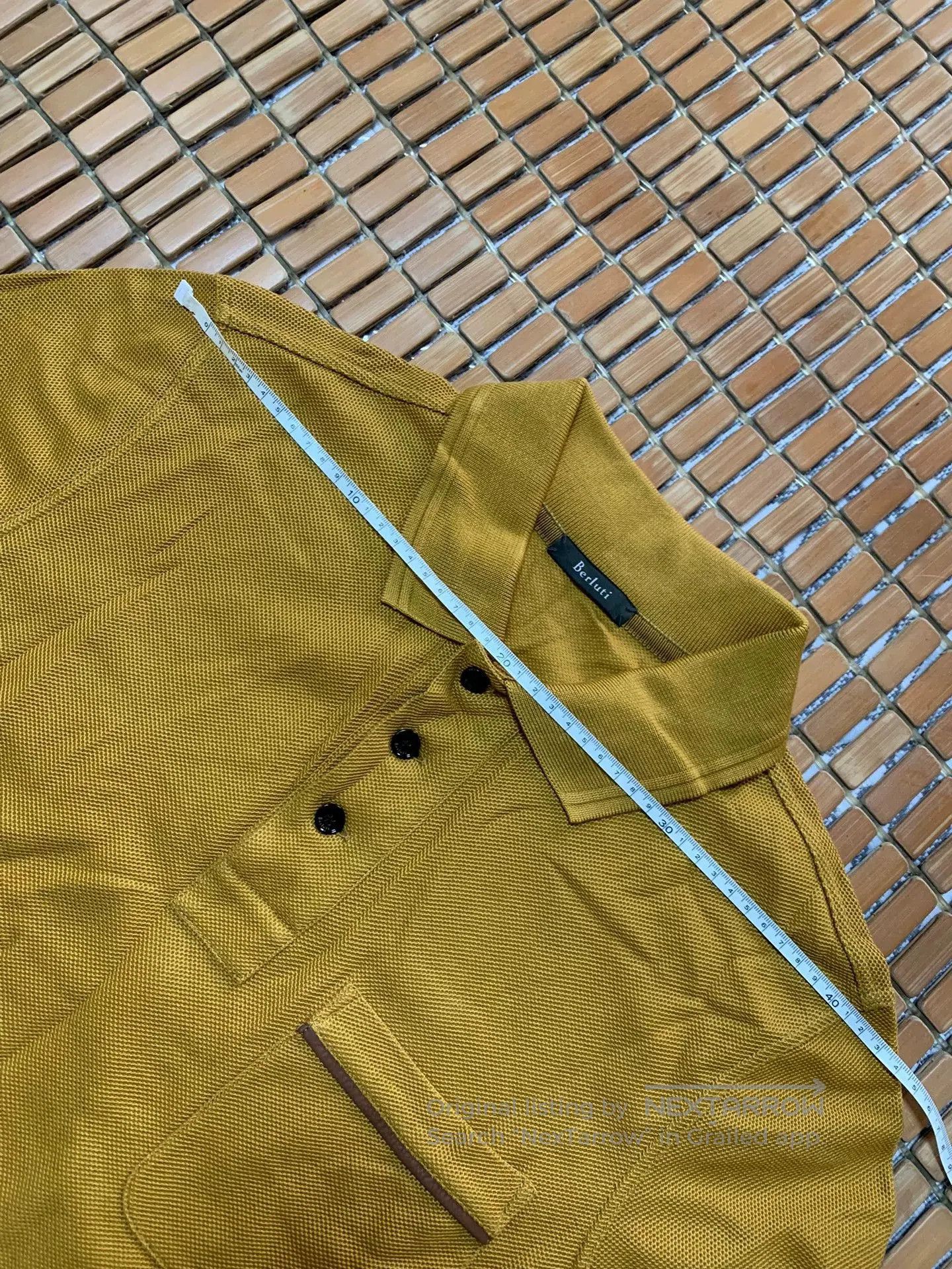 Berluti Berluti Yellow Polo Leather Shirt. Size US S / EU 44-46 / 1 - 6 Thumbnail