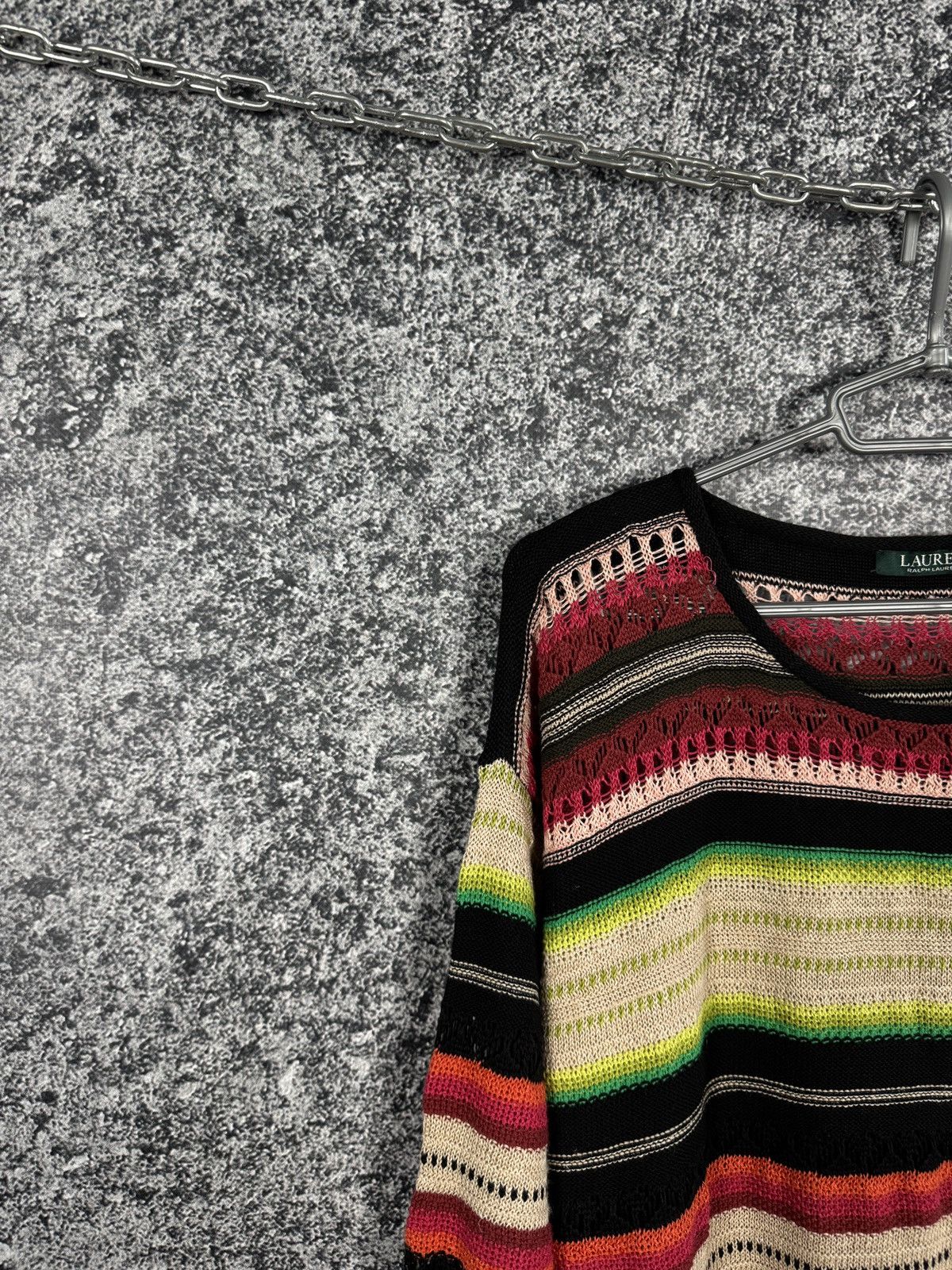 Lauren Ralph Lauren Lauren Ralph Lauren Boho Open Knit Sweater Pullover Size M Size S / US 4 / IT 40 - 3 Thumbnail