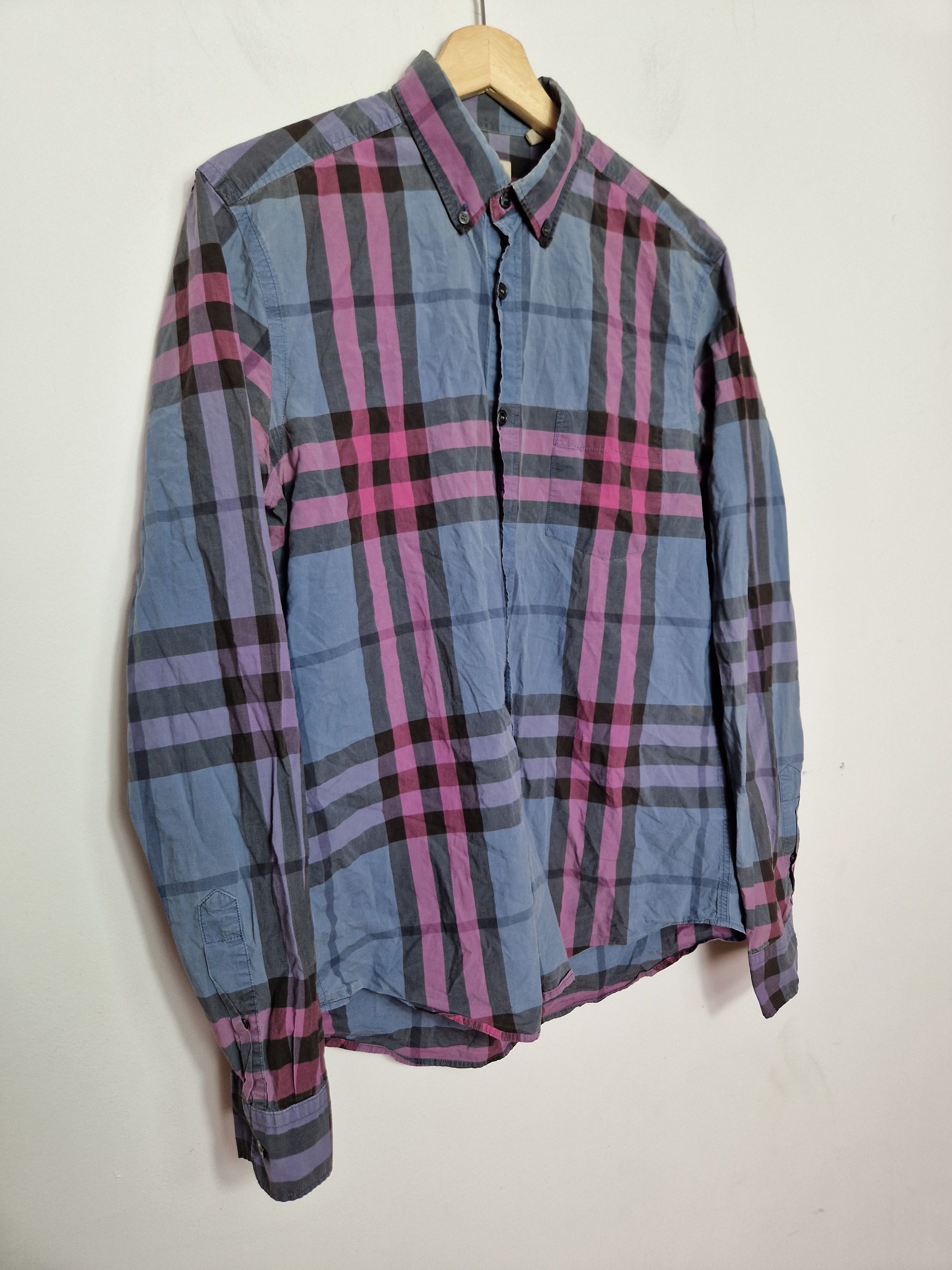 Burberry Burberry nova check purple shirt Size US M / EU 48-50 / 2 - 2 Thumbnail