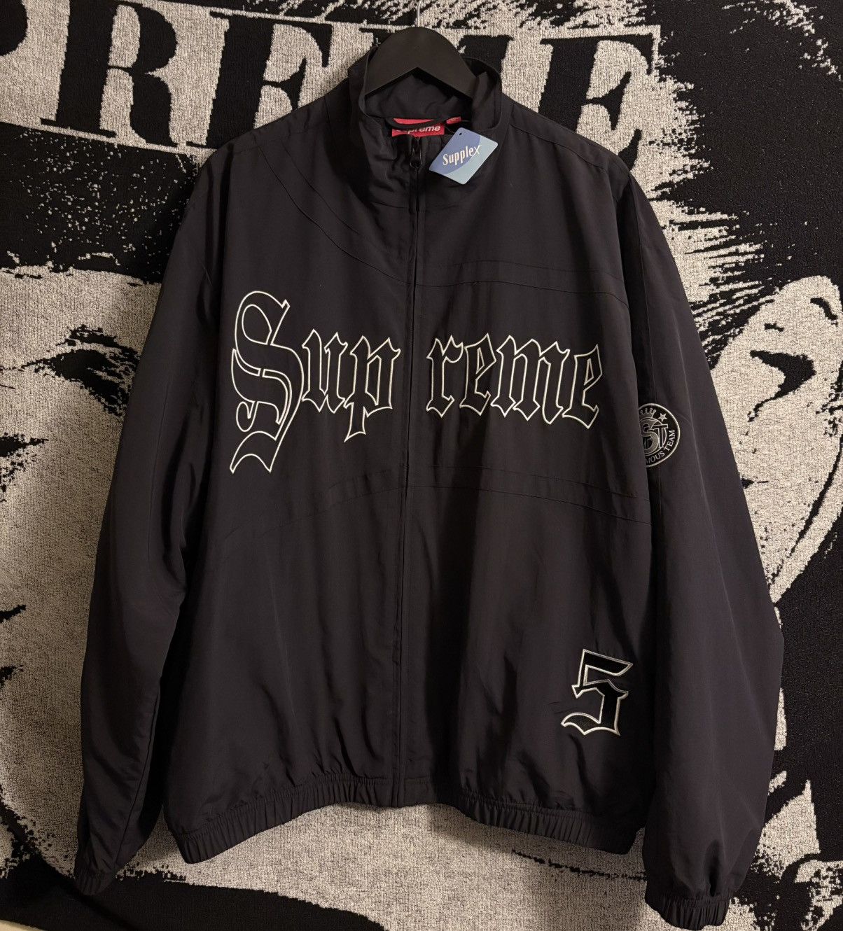 シュプリームSupremeOld English Track Jacket XL Supreme Old English Track Jacket (SS25) - $178