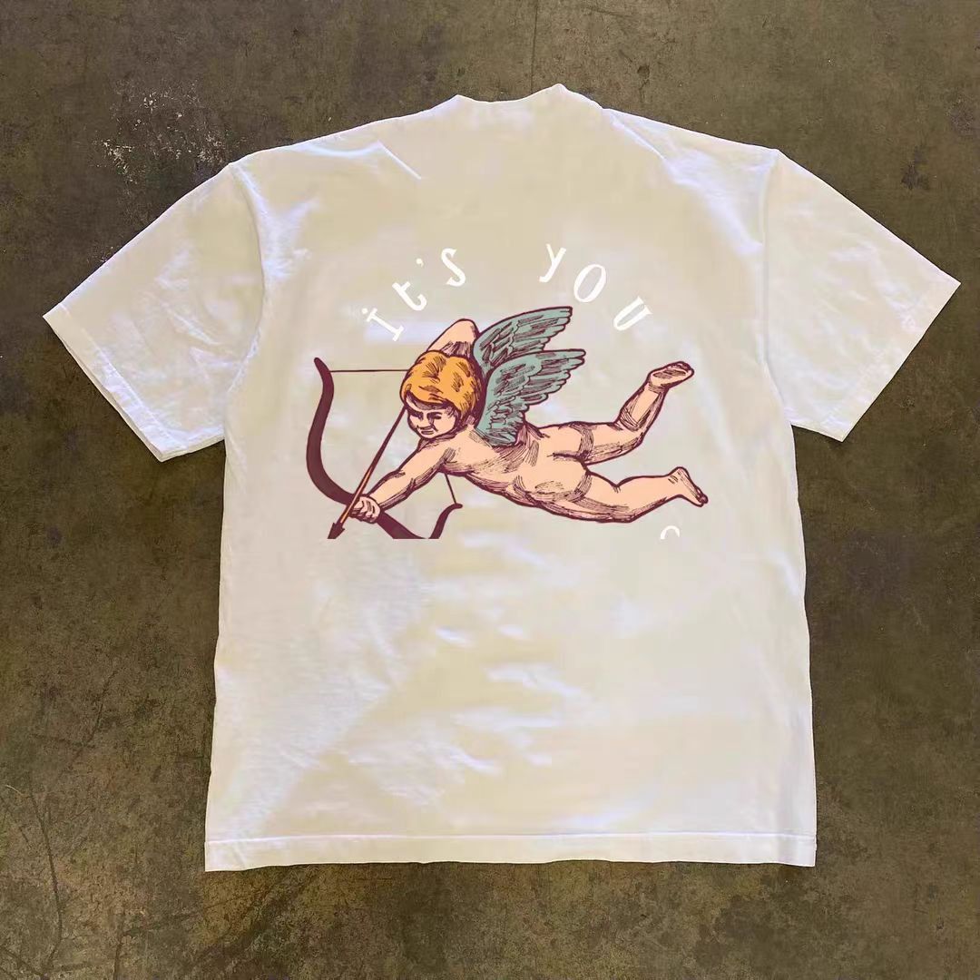 Vintage White washed vintage Cupid print t-shirt Size US M / EU 48-50 / 2 - 1 Thumbnail