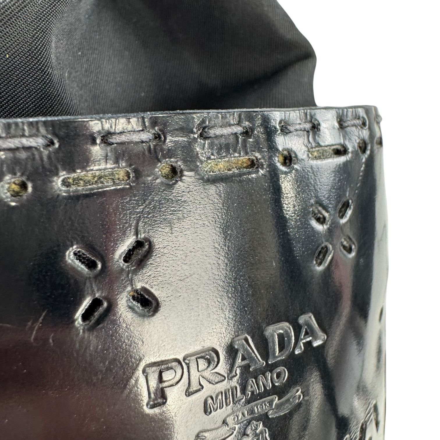 Prada Prada Vintage Perforated Chain Bucket Bag Size ONE SIZE - 14 Thumbnail