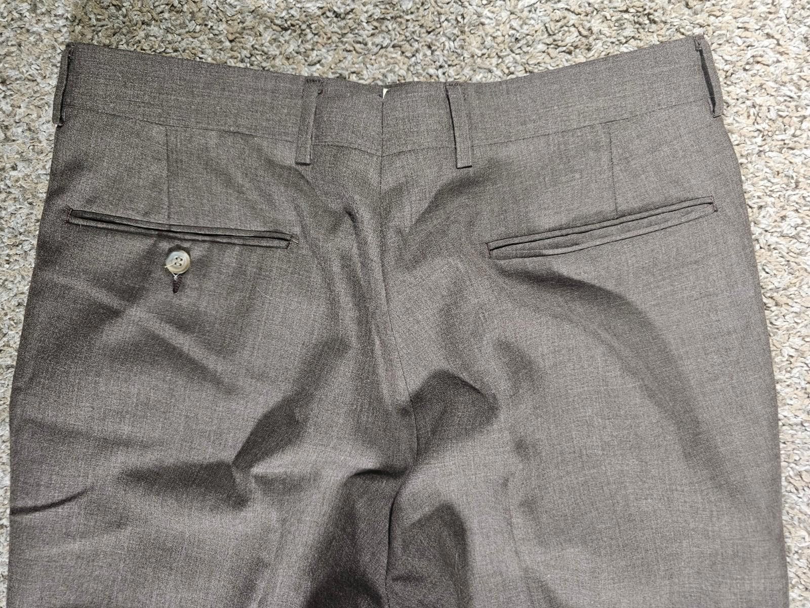 The Unbranded Brand Brown Unbranded Creased Dress Pants 32x31 Size US 32 / EU 48 - 7 Thumbnail