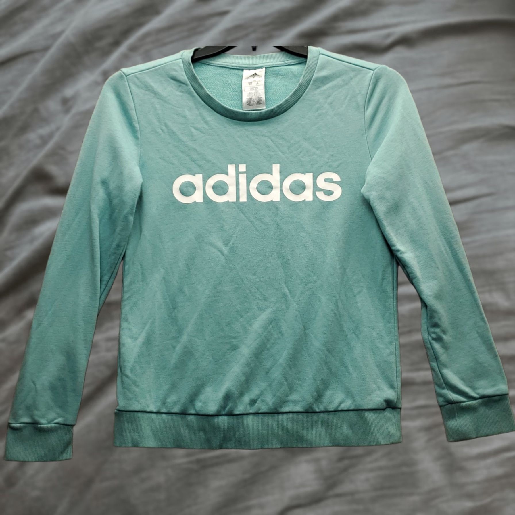 Adidas Adidas Sweatshirt Womens S Green Graphic Logo Raglan Sleeve Crew Neck Pullover Size S / US 4 / IT 40 - 1 Thumbnail