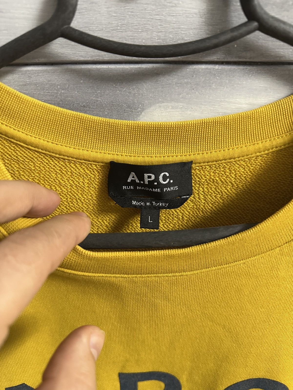A.P.C. Rare Sweatshirt A.P.C. Rue Madame Paris Big Logo Size L Size US L / EU 52-54 / 3 - 6 Thumbnail