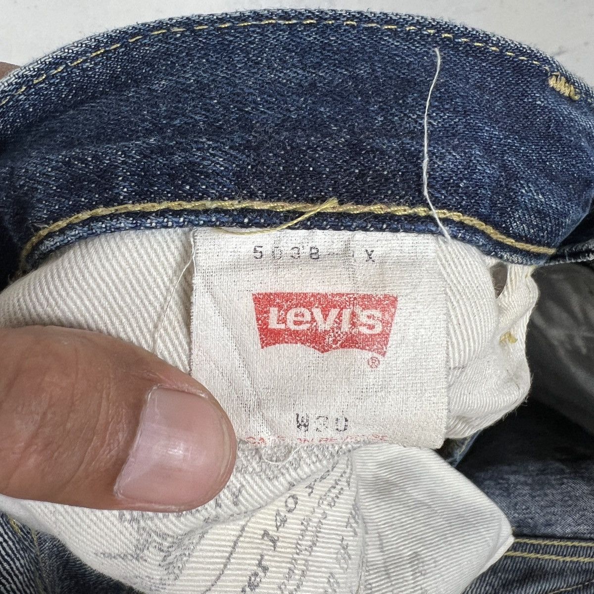Levi's Vintage Clothing 90s Vintage Lvc Levis Lot 503B Selvedge Big E Denim Jeans Size US 30 / EU 46 - 17 Thumbnail