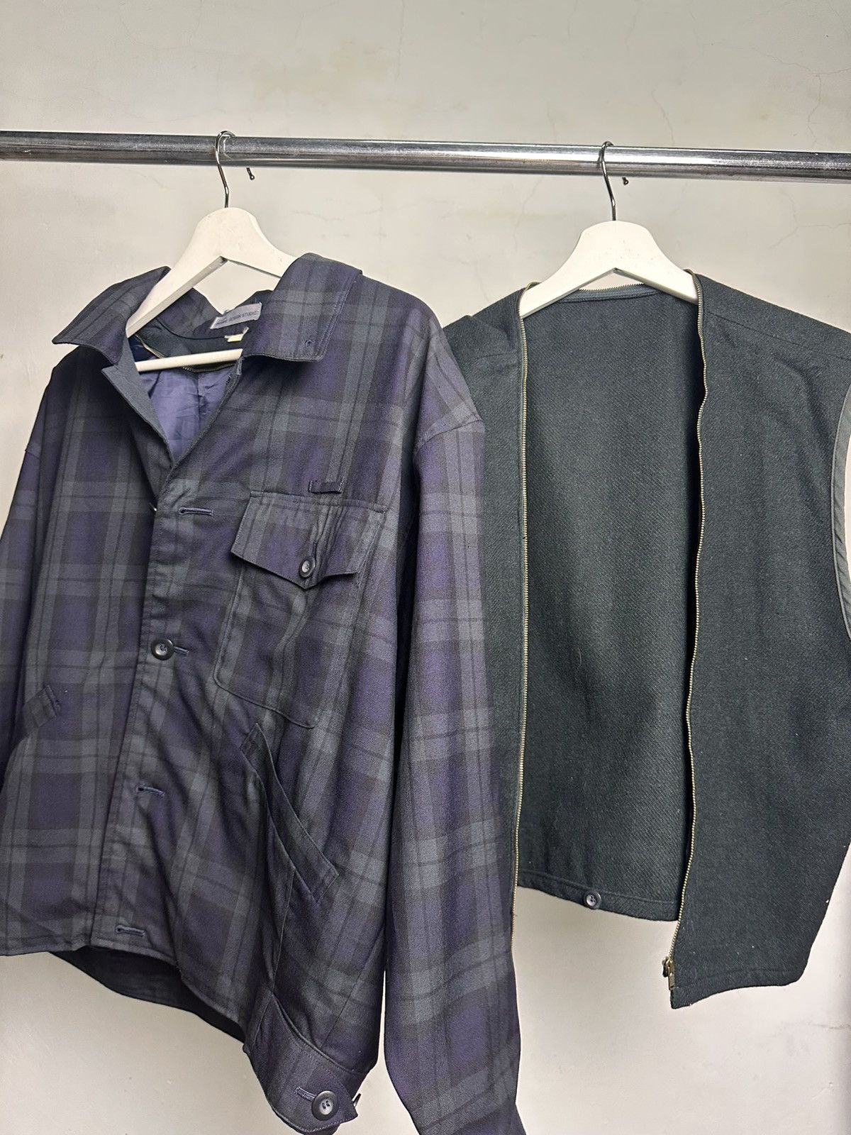 Issey Miyake 80’s Miyake Design Studio Tartan Bomber Jacket Size US L / EU 52-54 / 3 - 21 Thumbnail