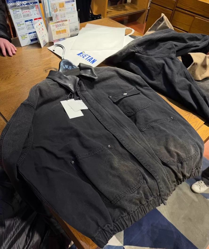 Other ssstein 26ss Black S Oversize Leather-Collar Sulfur-Dyed JKT Size US S / EU 44-46 / 1 - 2 Thumbnail