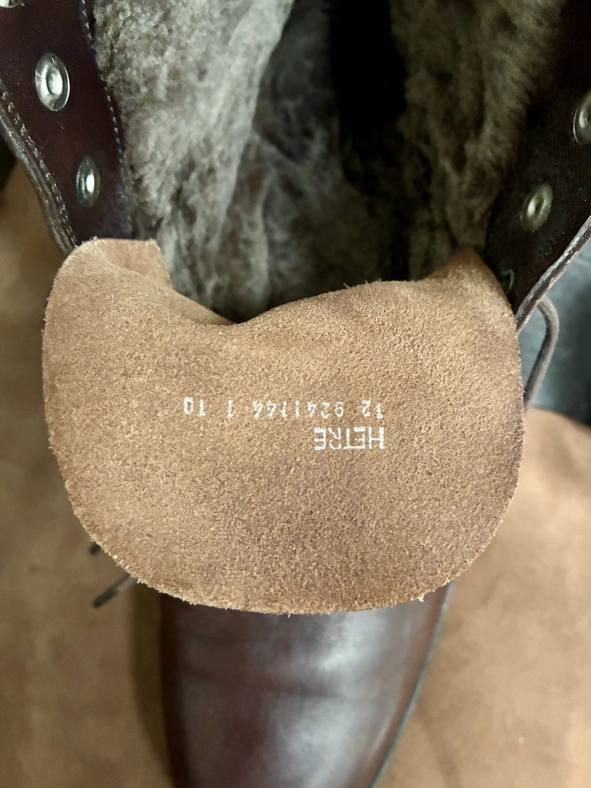 Heschung HESCHUNG HÊTRE MADE IN FRANCE WOOL LINED BURGUNDY DERBY BOOT Size US 11.5 / EU 44-45 - 11 Thumbnail
