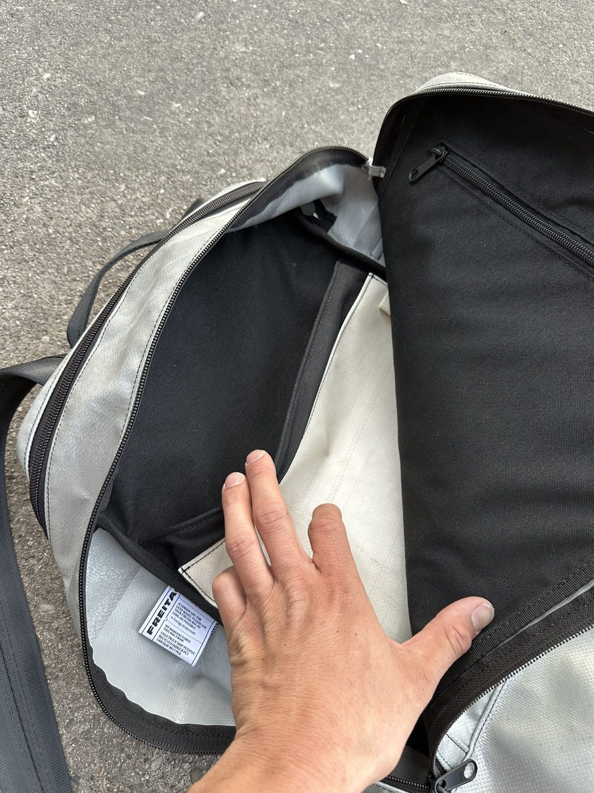 Freitag FREITAG F306 Hazzard Silver Tarp Recycled Backpack BRAND NEW Size ONE SIZE - 7 Thumbnail