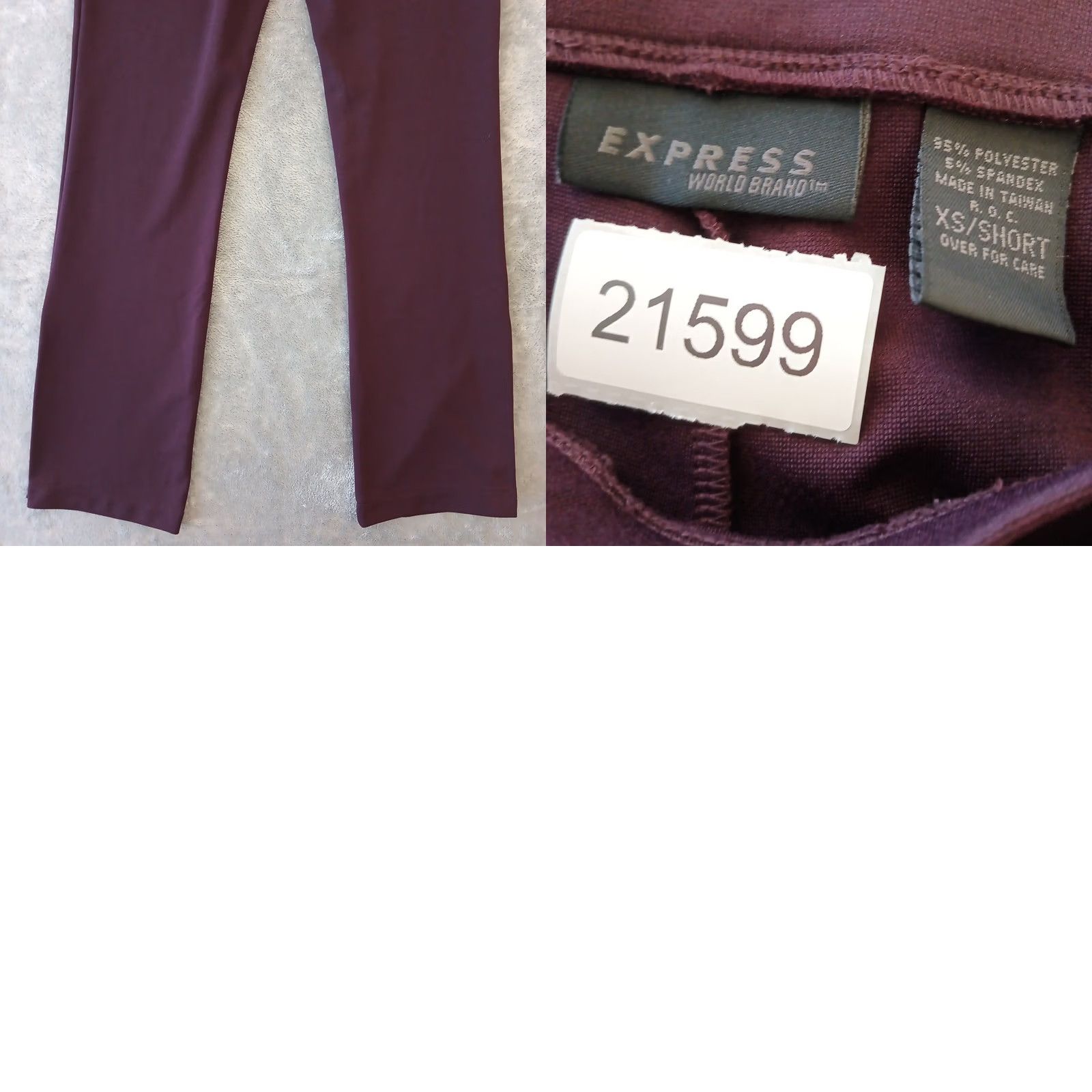 Express Express Legging Ankle Pants Womens XS Short Purple Pull On Stretch 24x29 Size 26" / US 2 / IT 38 - 8 Thumbnail