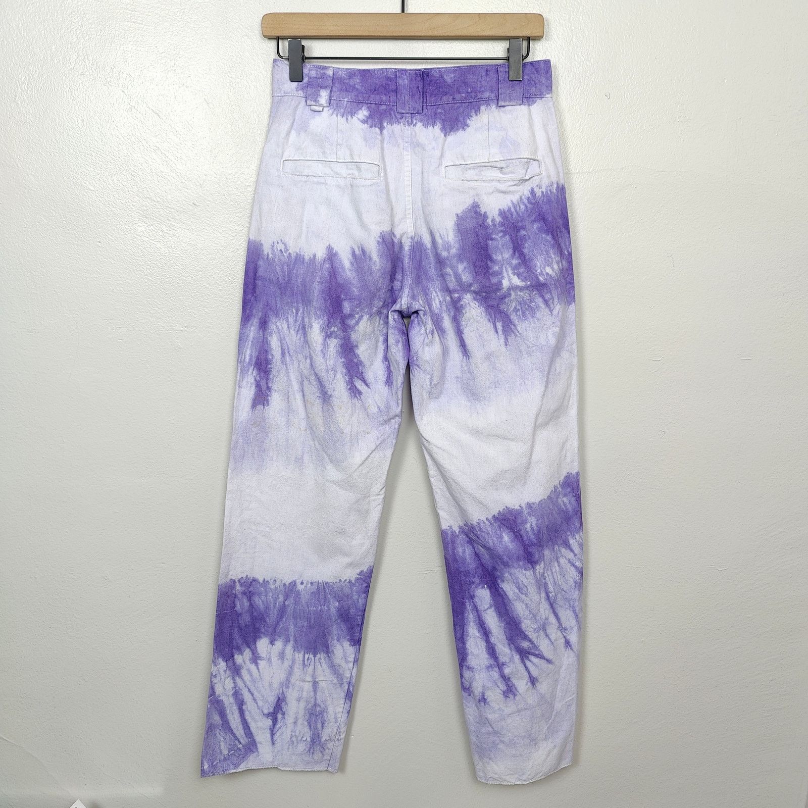 Other OMighty Tie Dye Pants Womens Small White Purple Wide Leg Size 27" / US 4 / IT 40 - 6 Thumbnail